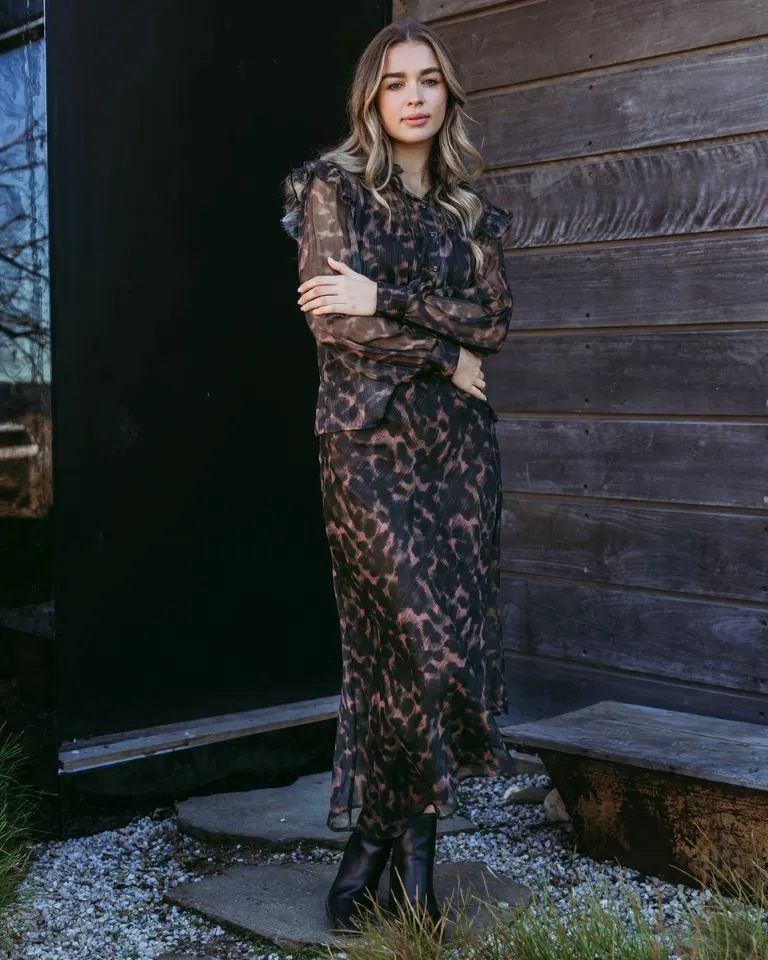 Foxwood Tulliana Leopard Skirt Leopard Print