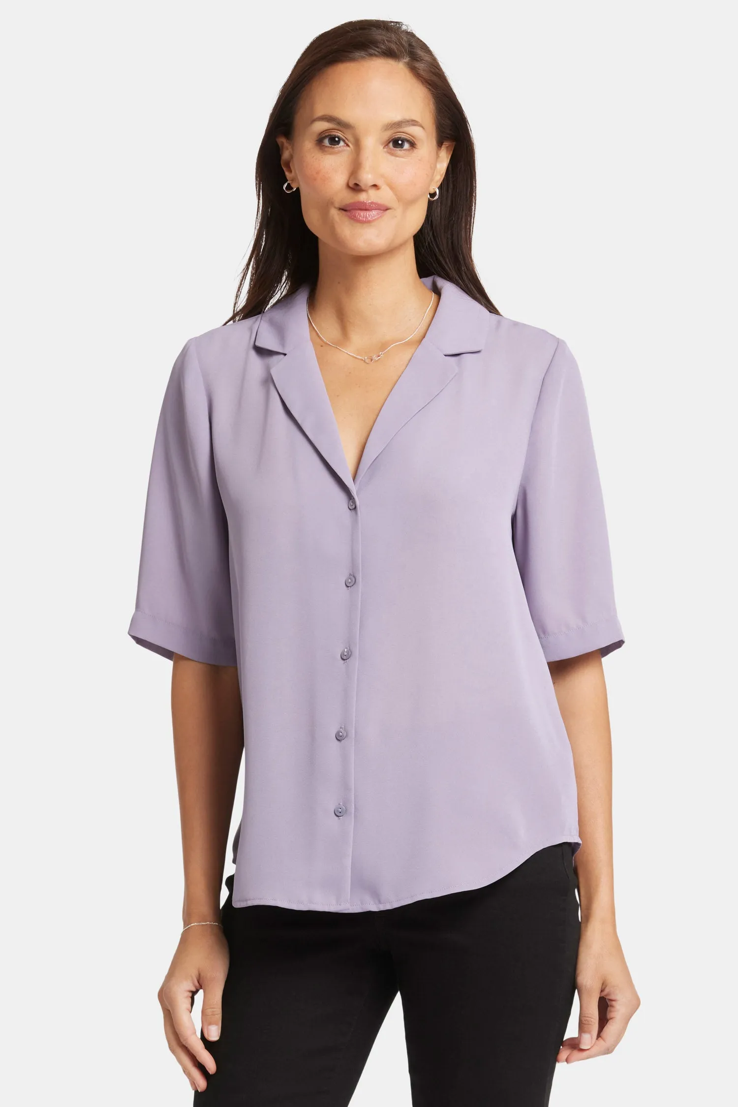 Gabrielle Short Sleeved Blouse - Arctic Dusk