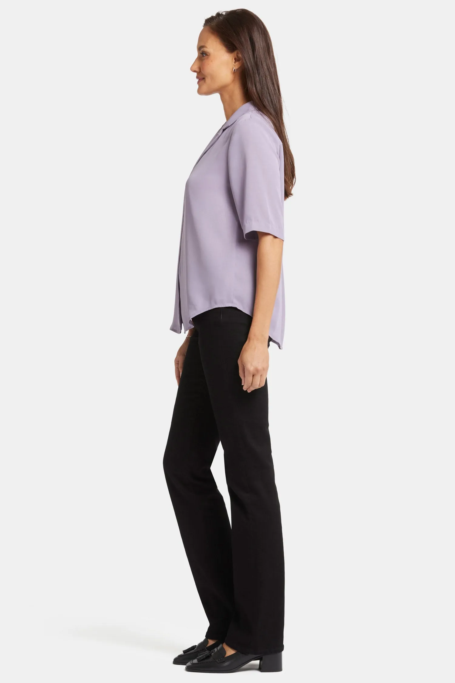 Gabrielle Short Sleeved Blouse - Arctic Dusk