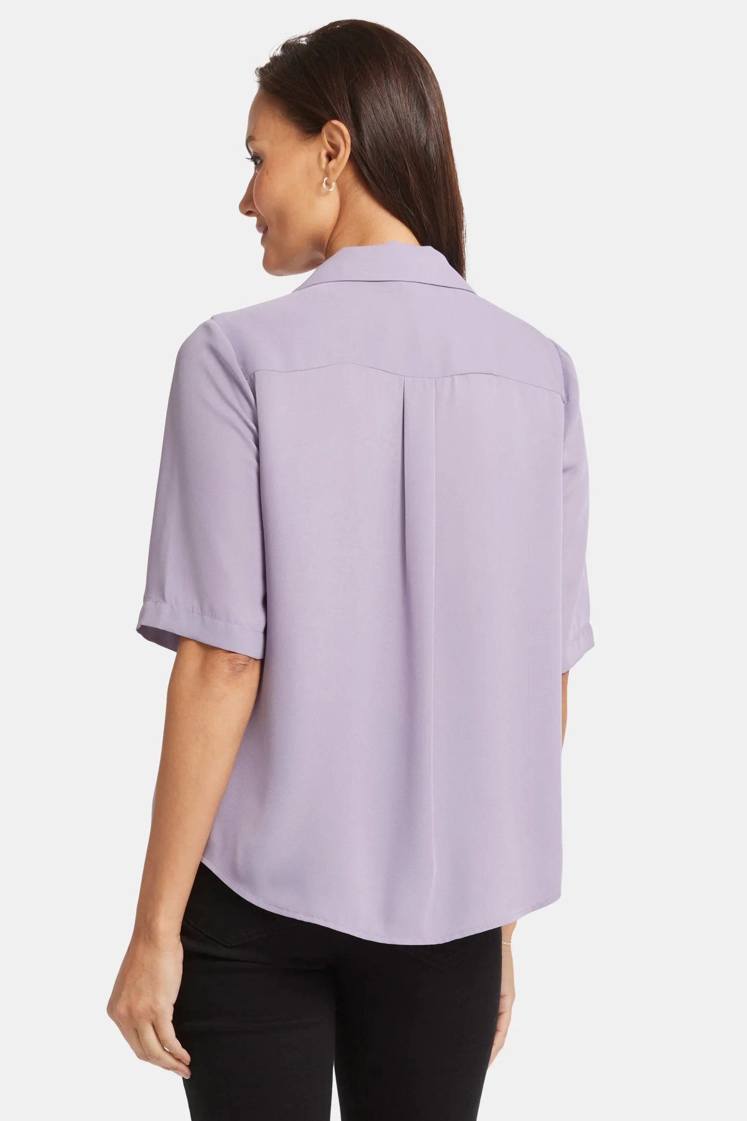 Gabrielle Short Sleeved Blouse - Arctic Dusk