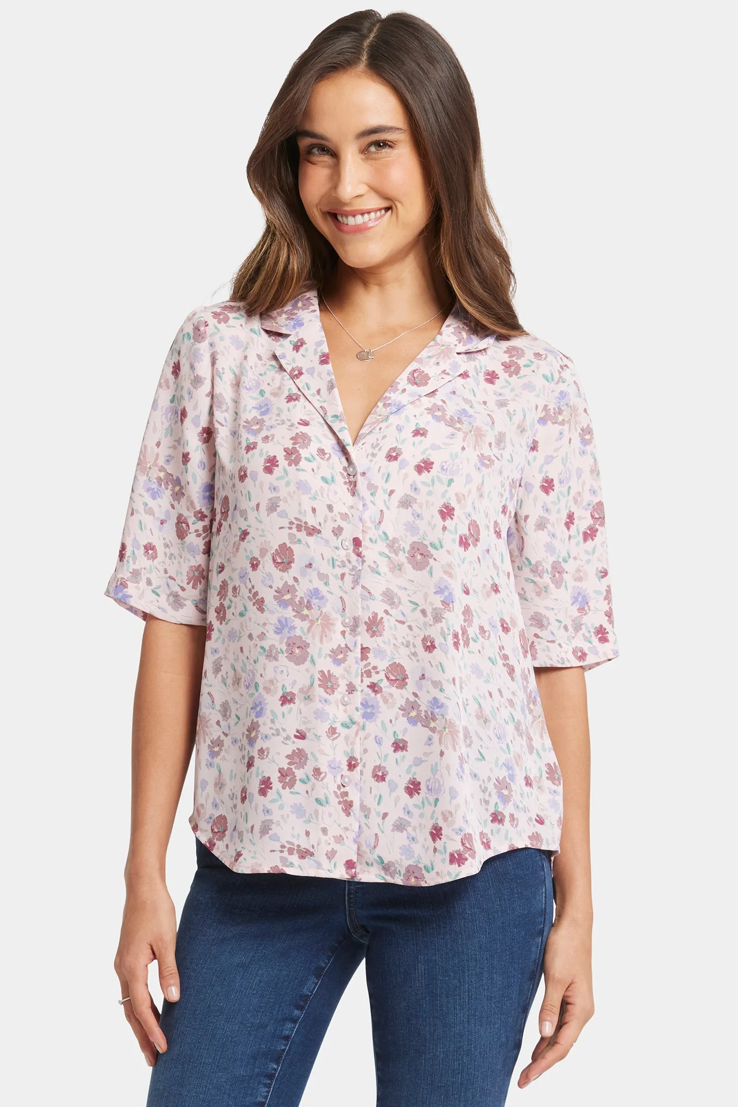 Gabrielle Short Sleeved Blouse - Crystal Peaks