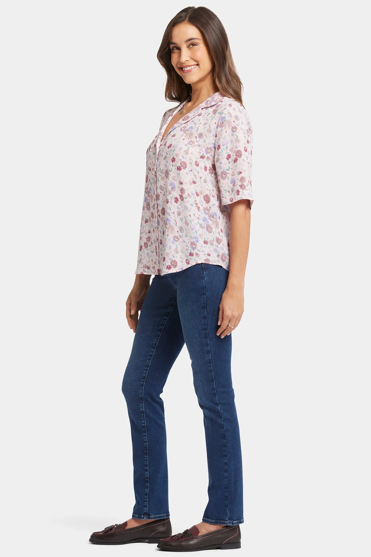Gabrielle Short Sleeved Blouse - Crystal Peaks