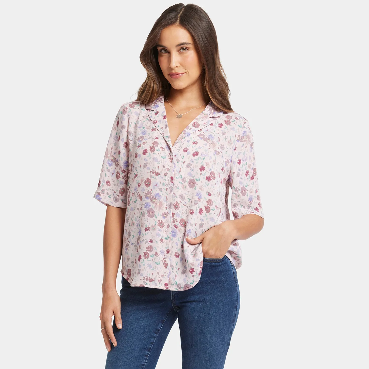 Gabrielle Short Sleeved Blouse - Crystal Peaks