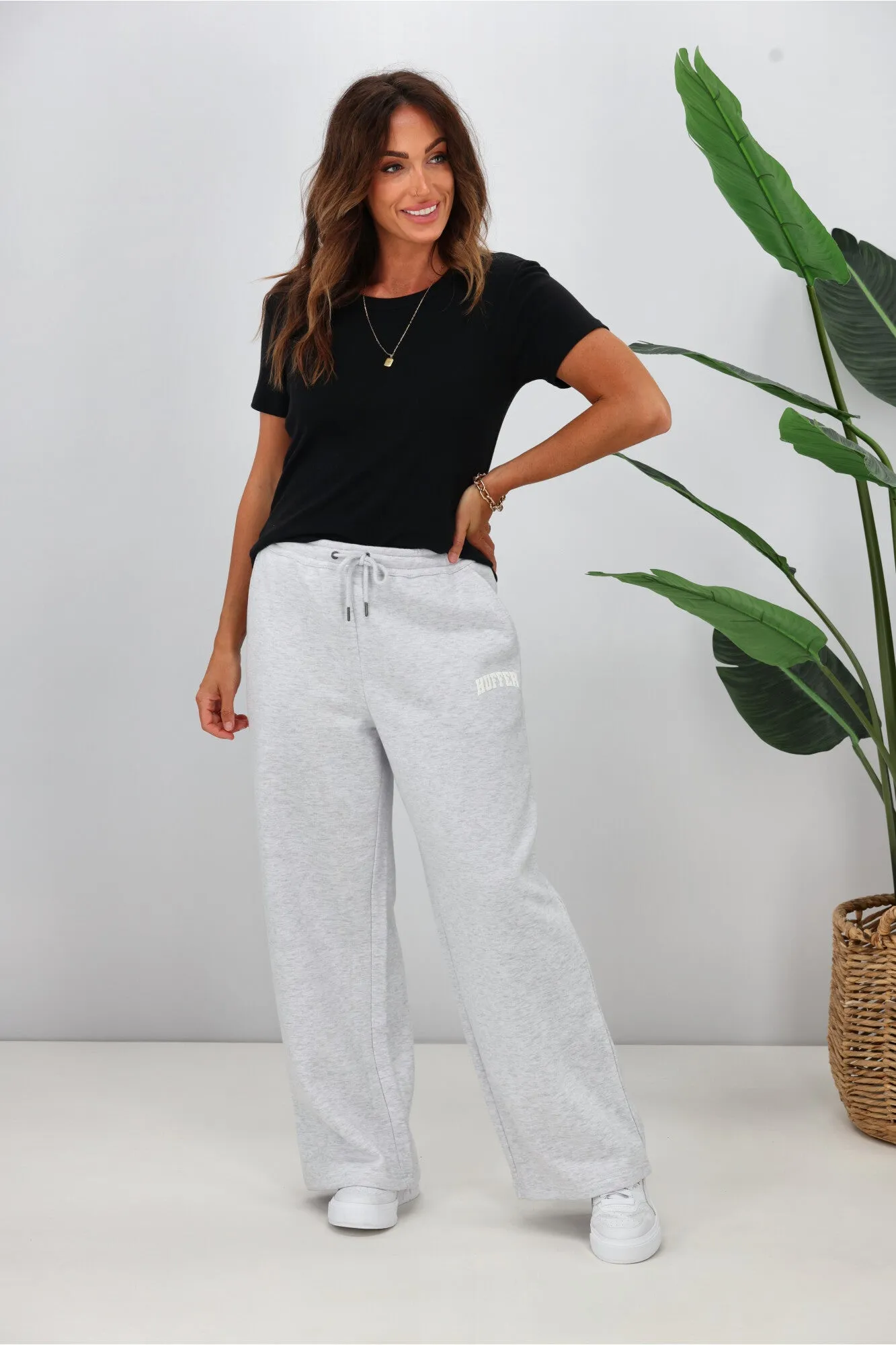 Huffer Easy Trackpant Silver Marle