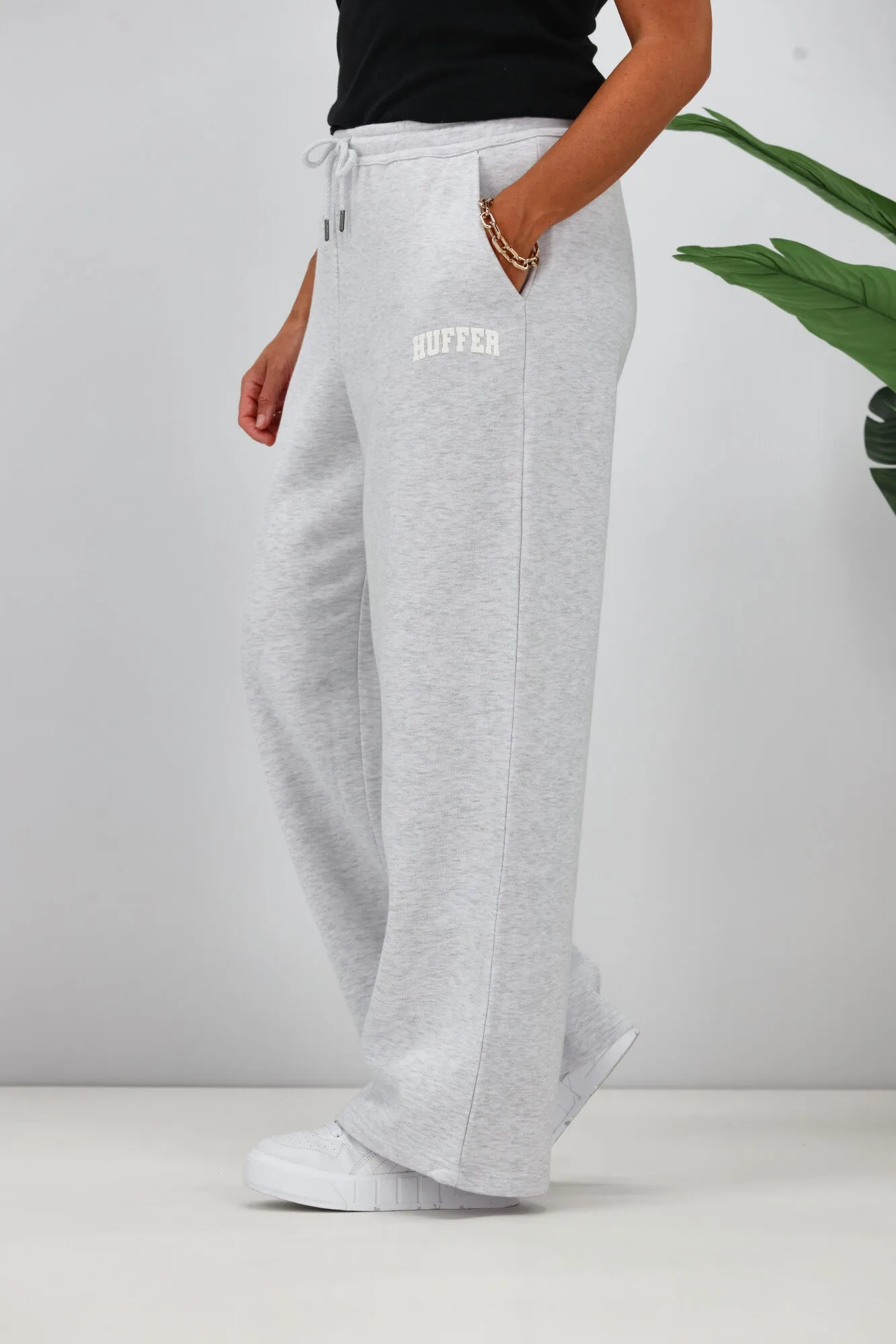 Huffer Easy Trackpant Silver Marle