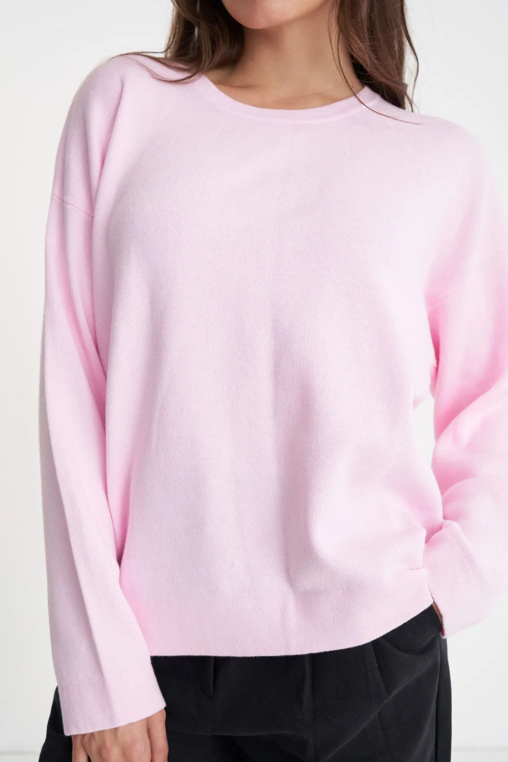 Huffer Neve Crew Pale Rose