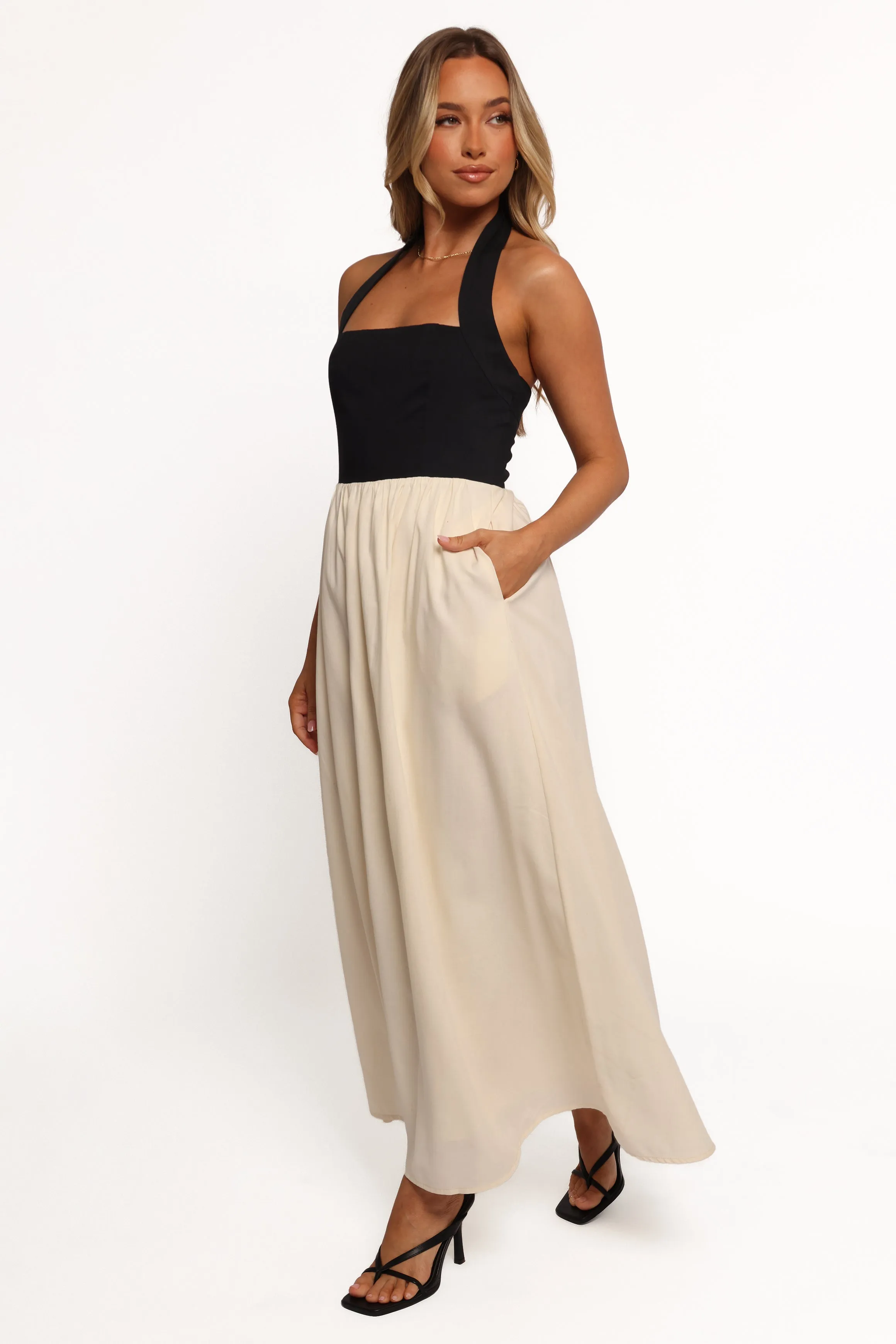 Jayden Maxi Dress - Black Cream