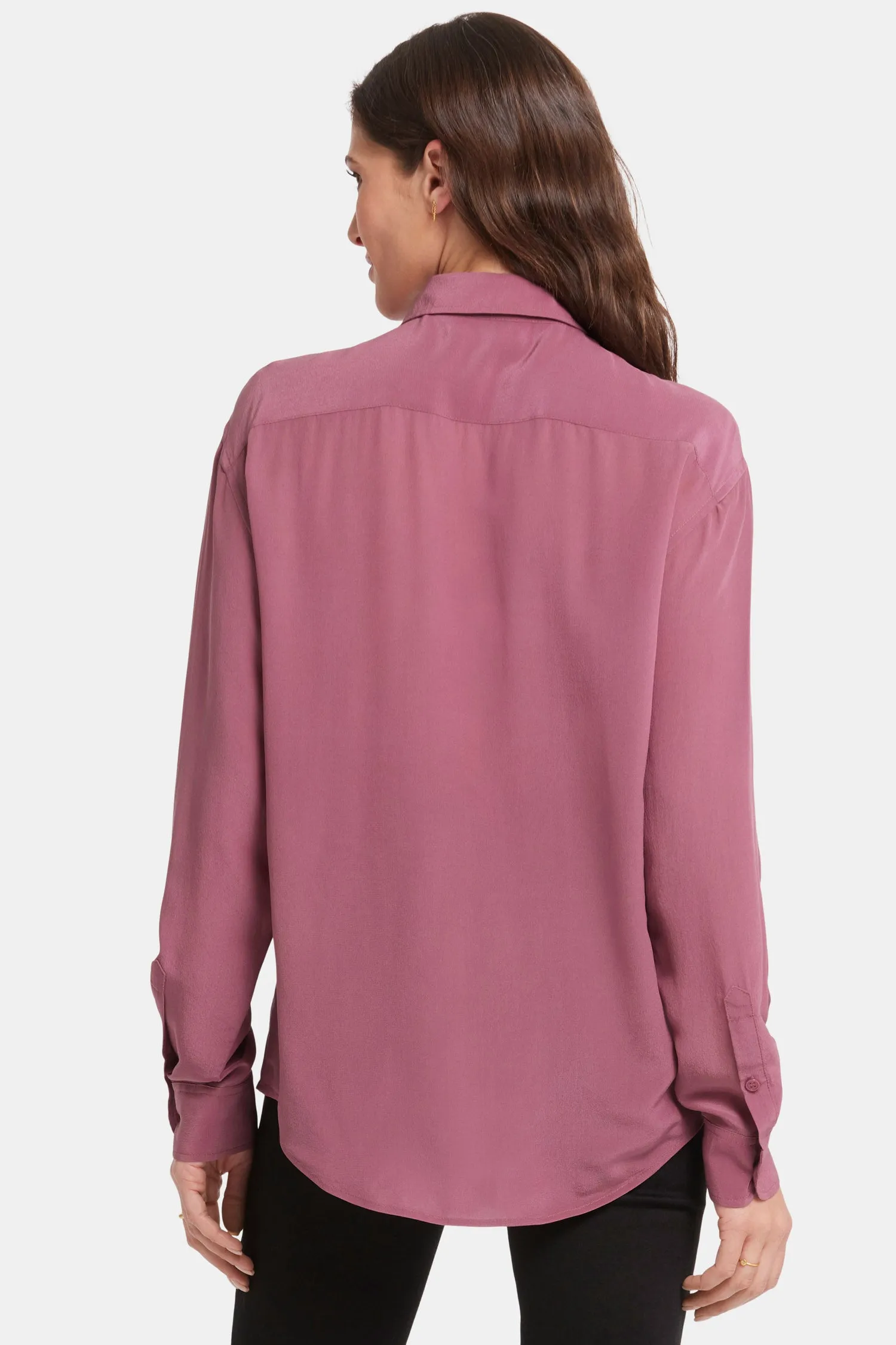 Lauren Silk Blouse - Crushed Berry