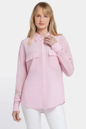Lauren Silk Blouse - Pink Nectar
