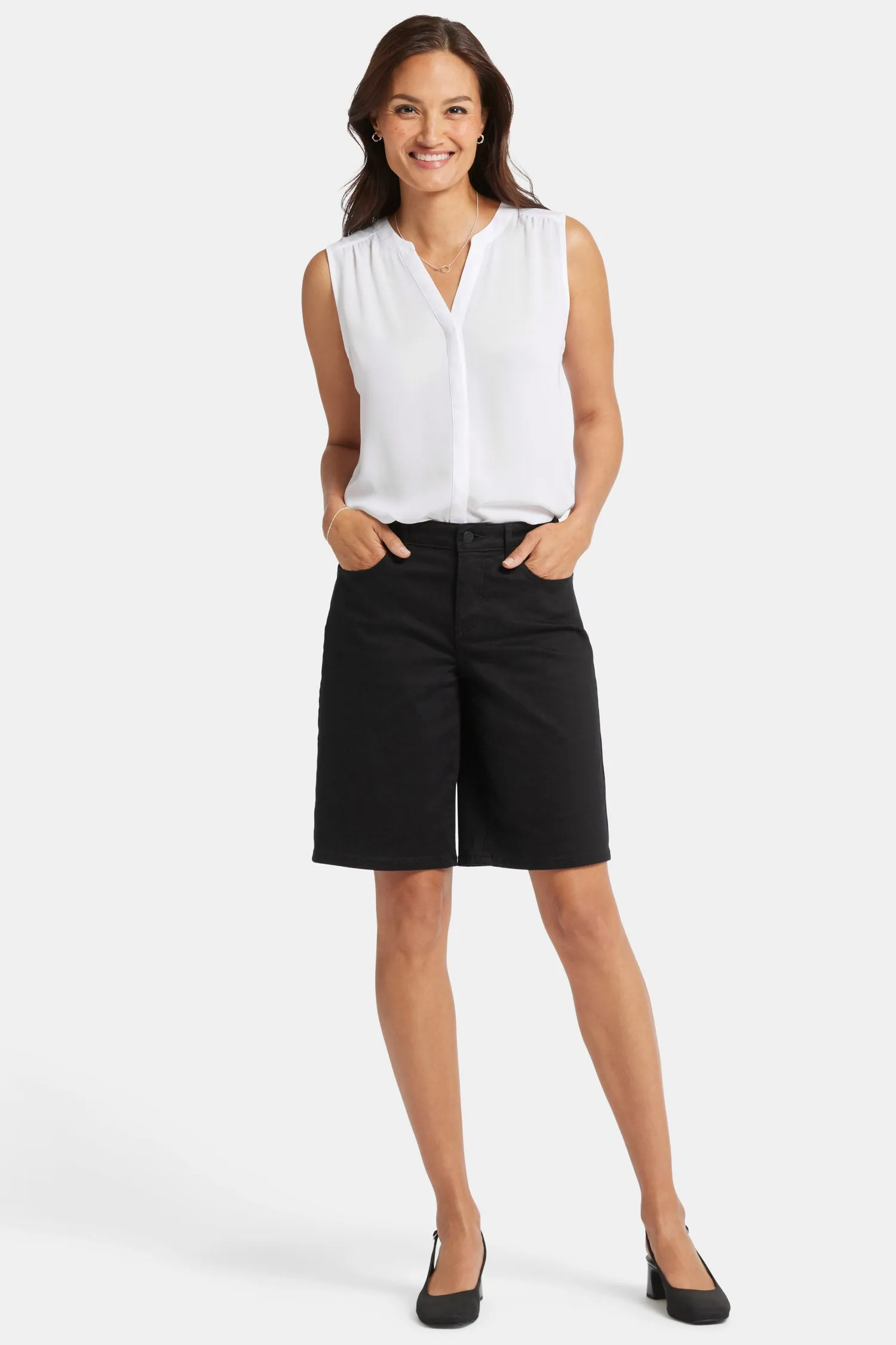 Lilly Boyfriend Denim Shorts - Black