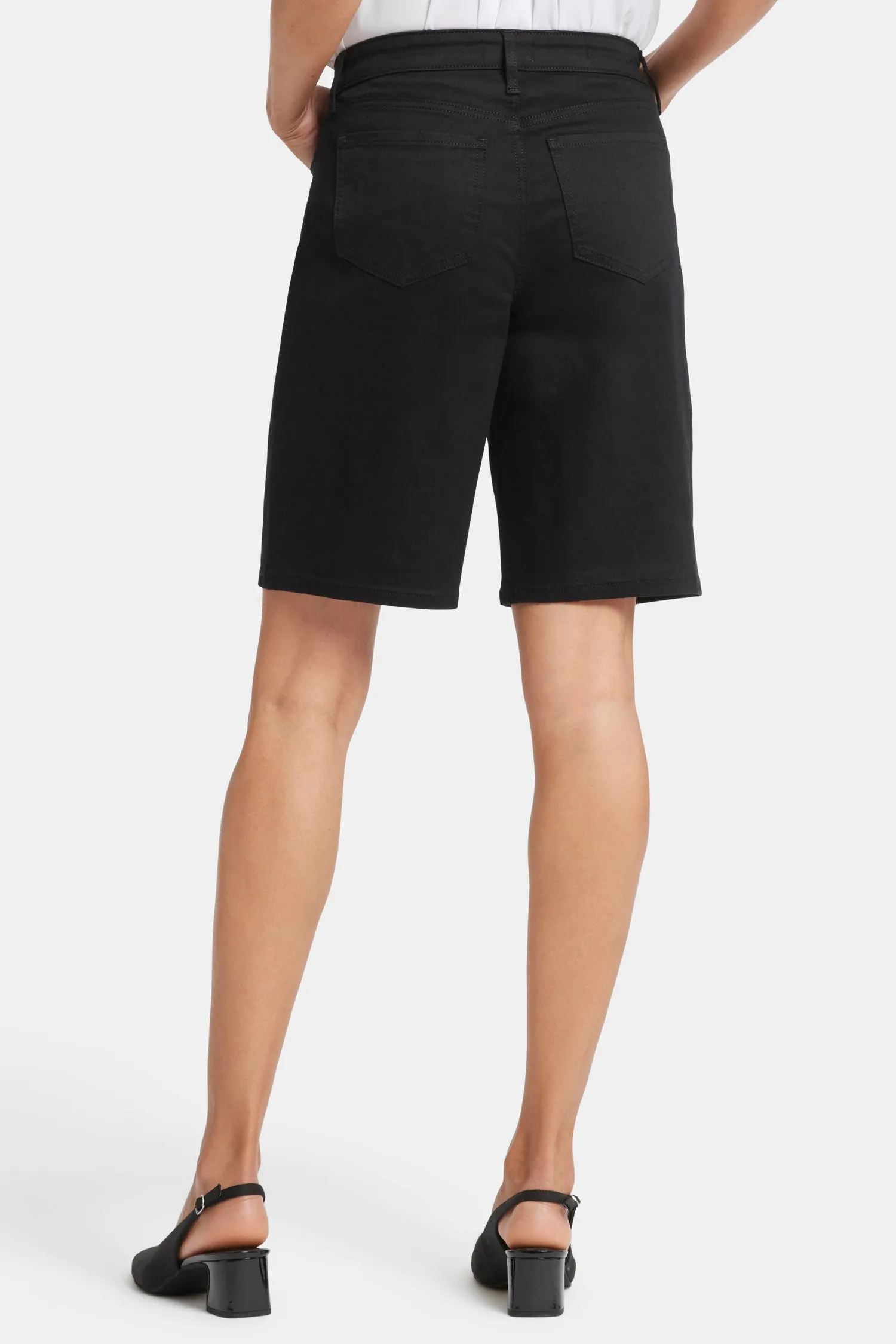 Lilly Boyfriend Denim Shorts - Black