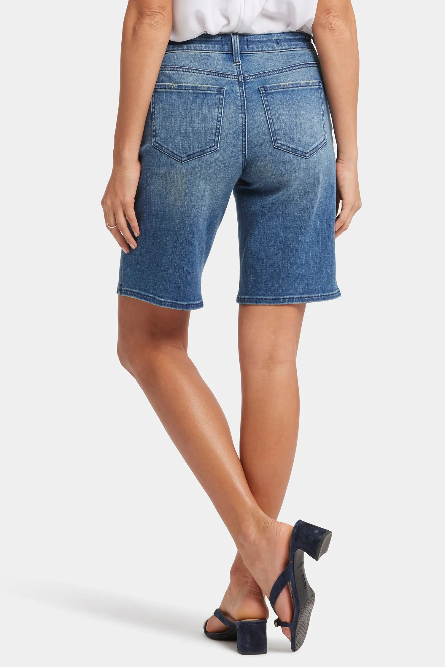 Lilly Boyfriend Denim Shorts - Cascade Wave