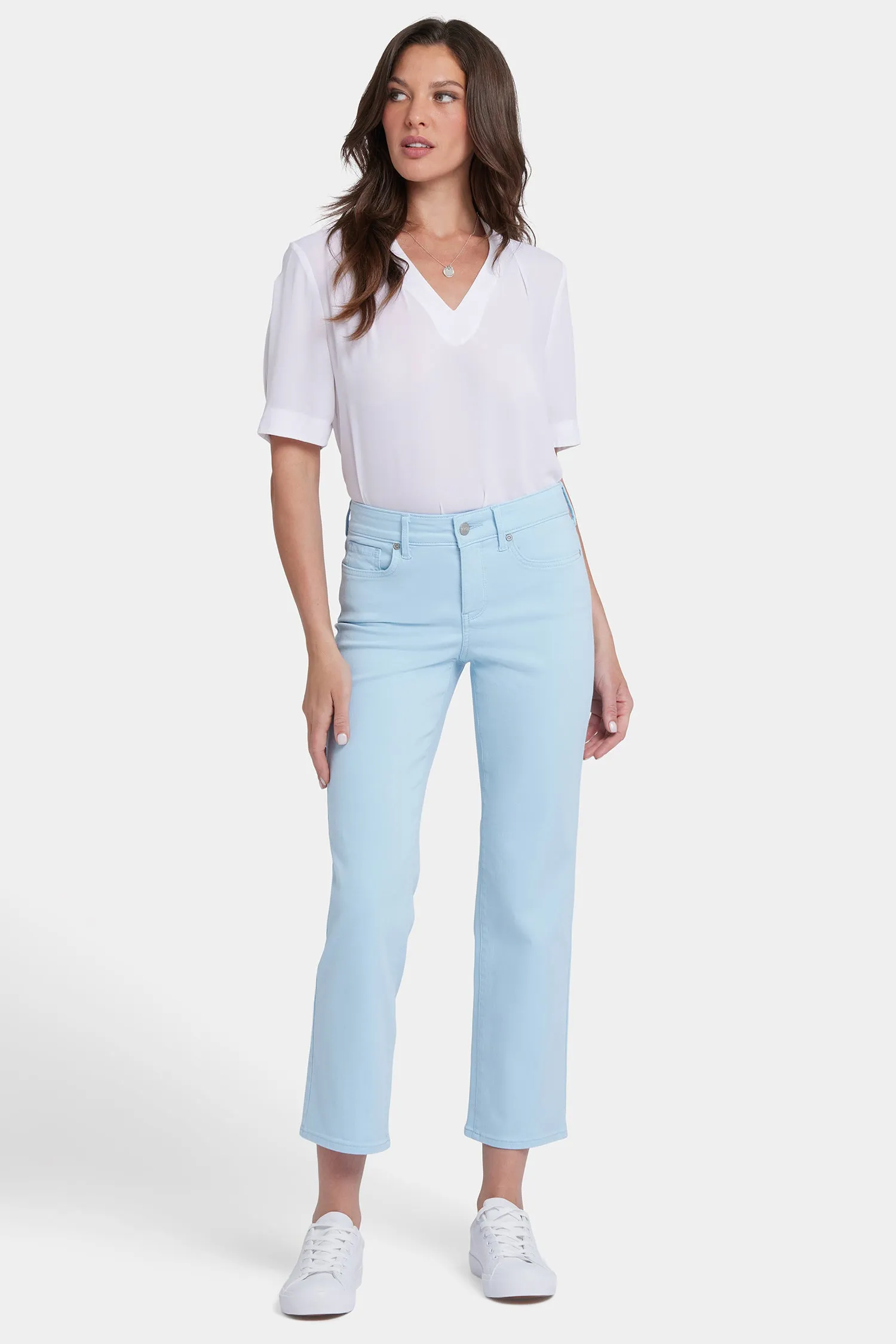 Marilyn Straight Ankle Jeans - Aquatic