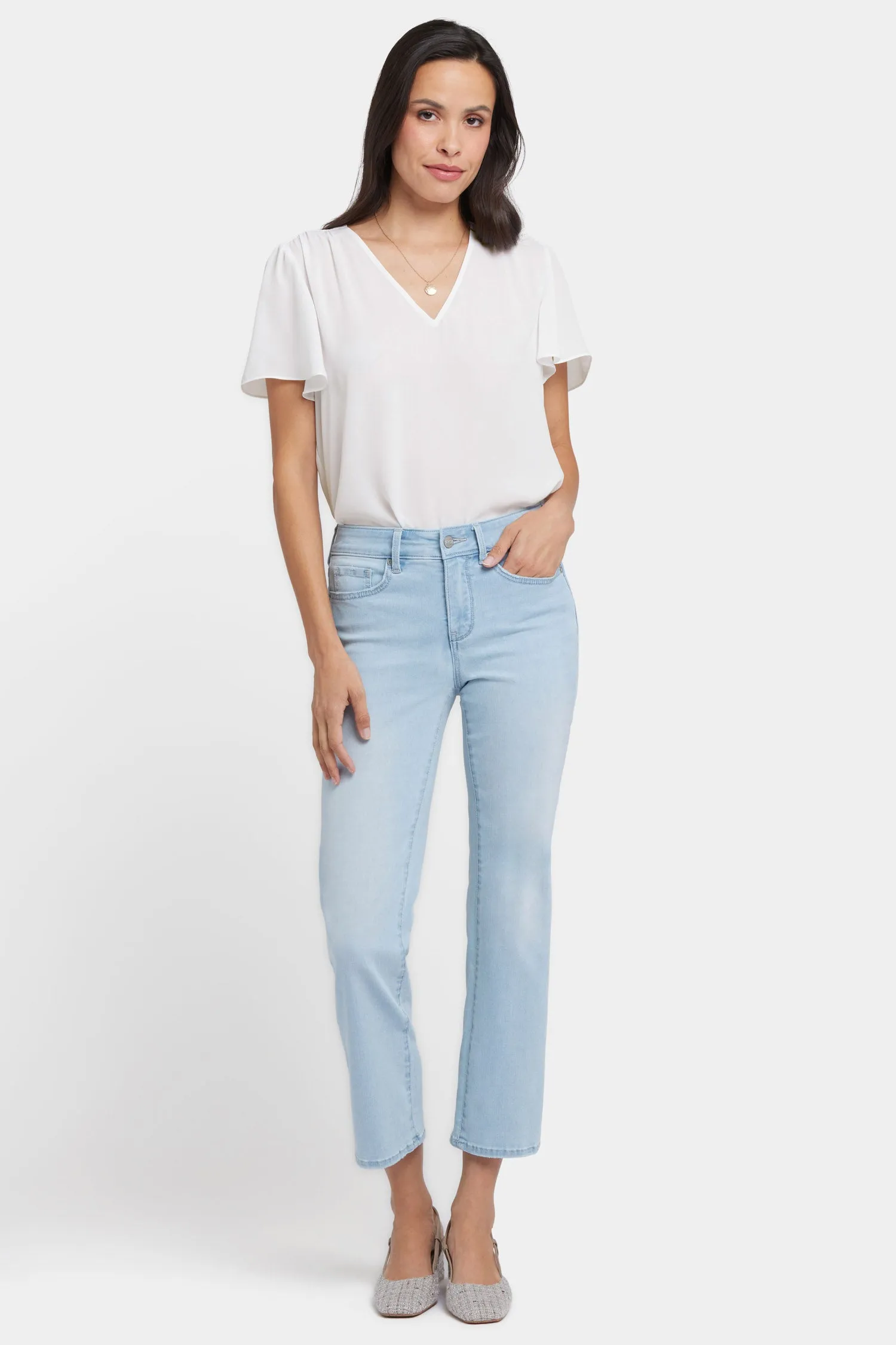Marilyn Straight Ankle Jeans - Clear Waters