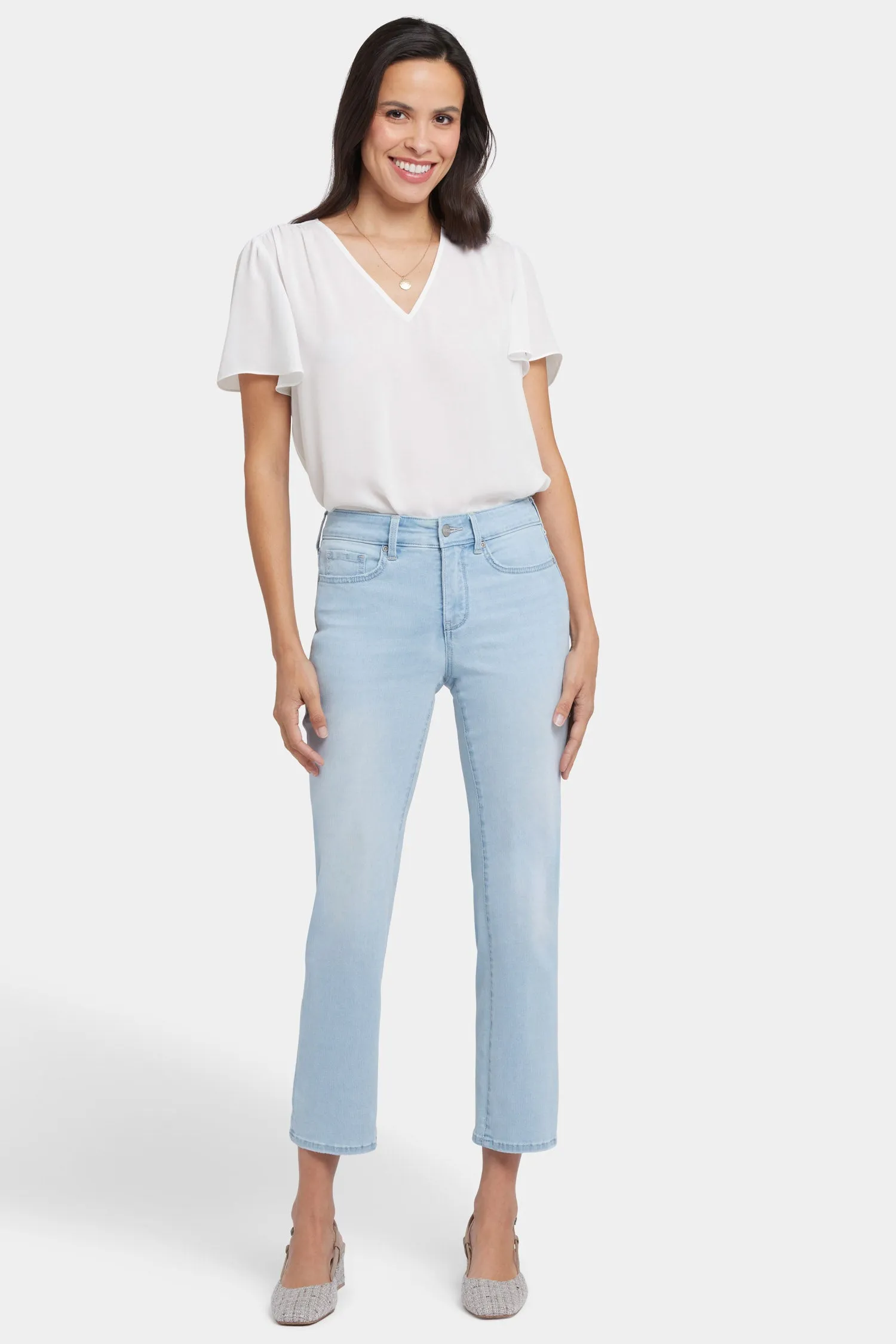 Marilyn Straight Ankle Jeans - Clear Waters