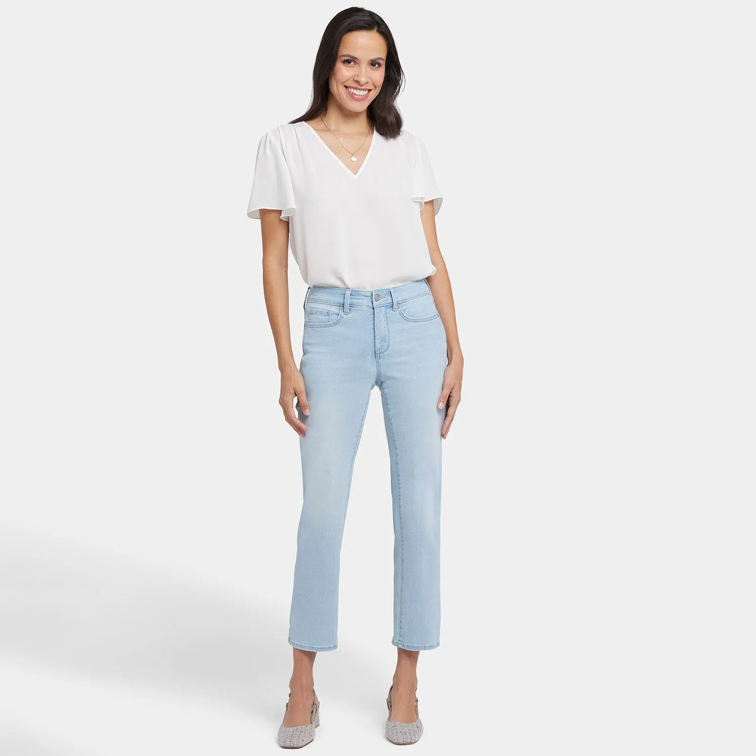 Marilyn Straight Ankle Jeans - Clear Waters