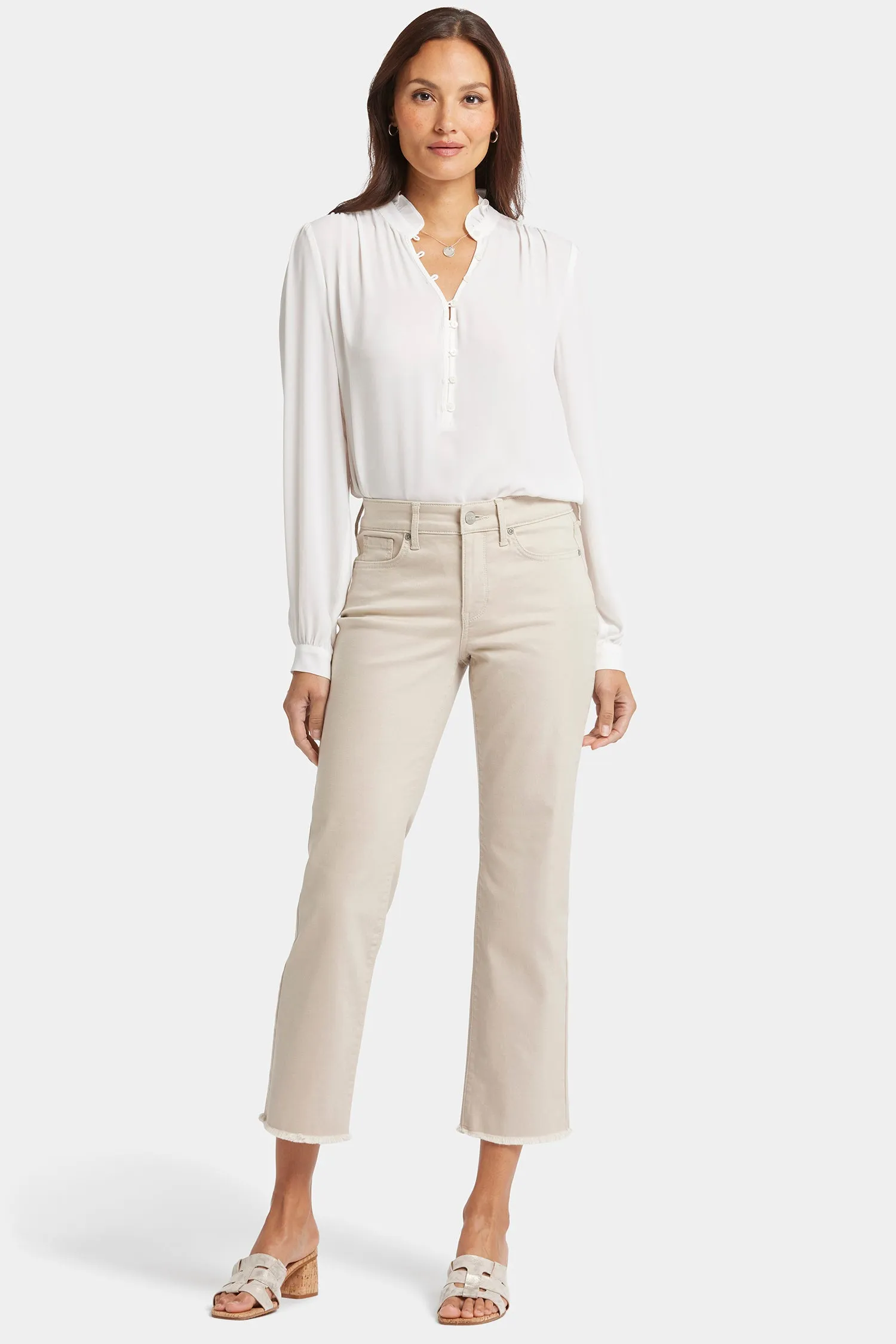 Marilyn Straight Ankle Jeans - Feather