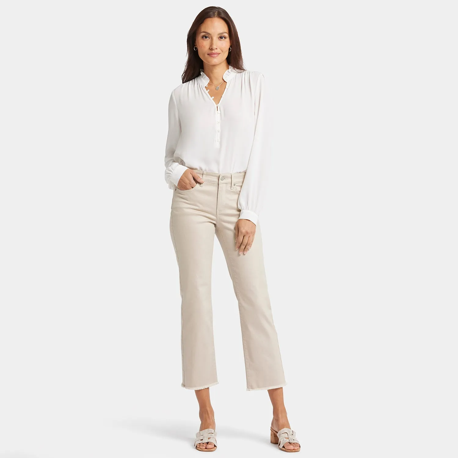 Marilyn Straight Ankle Jeans - Feather