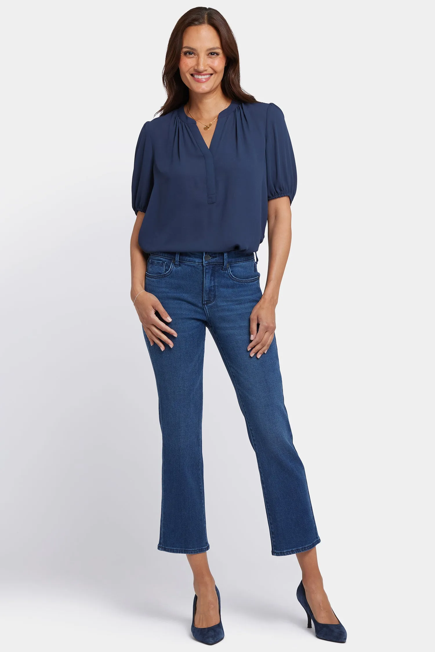Marilyn Straight Ankle Jeans - Ibiza Blues