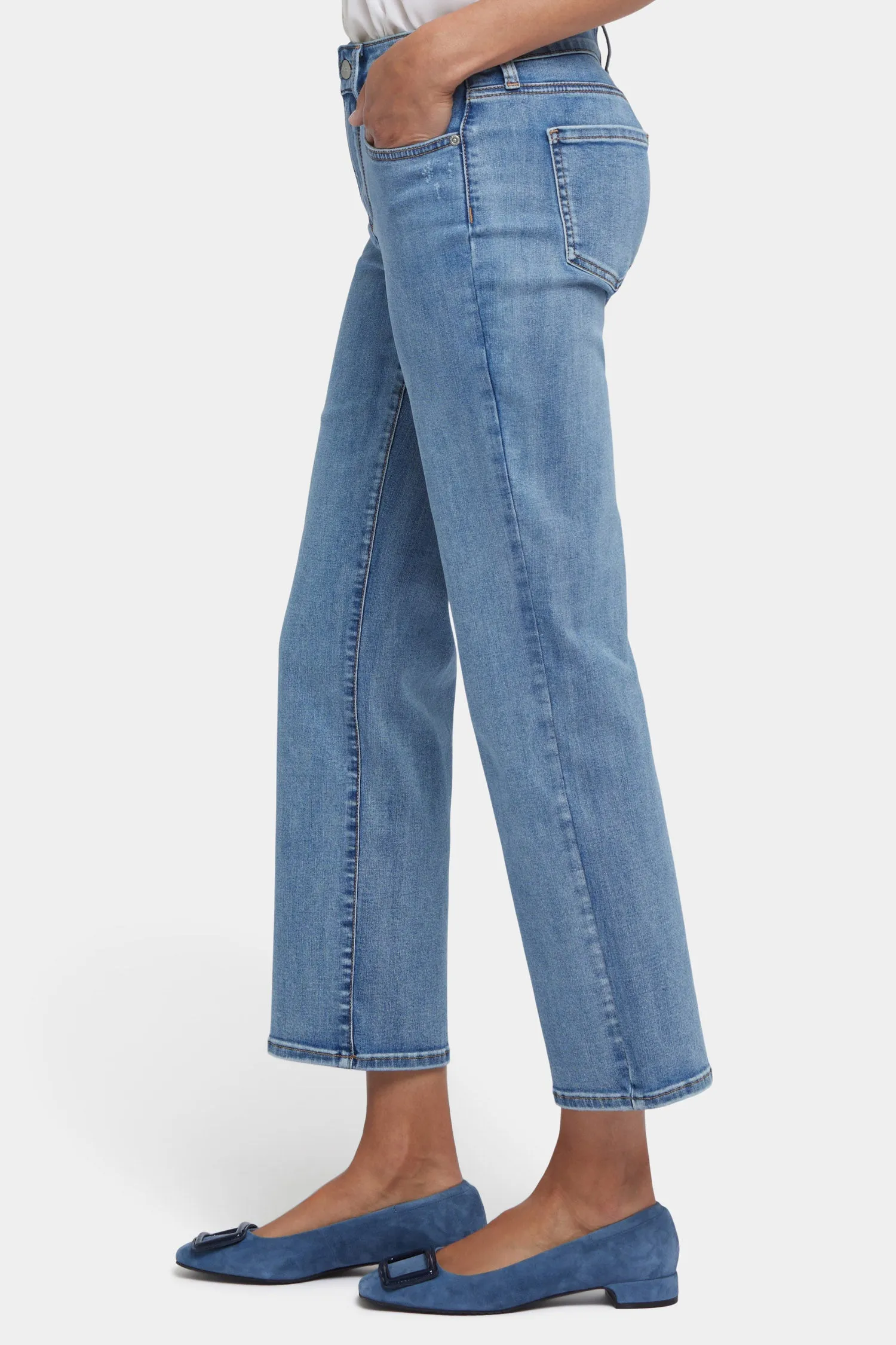Marilyn Straight Ankle Jeans - Minorca Isle