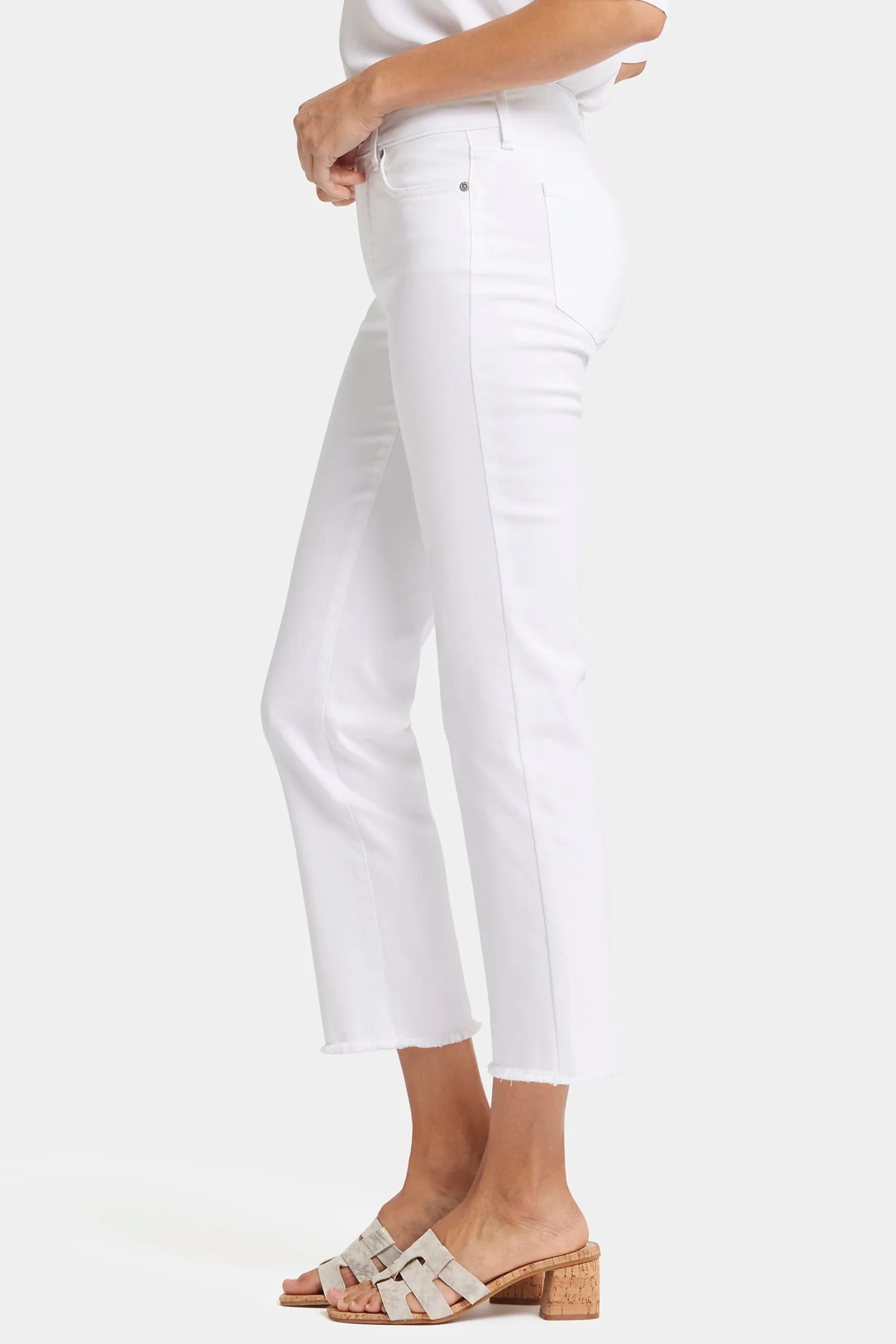 Marilyn Straight Ankle Jeans - Optic White