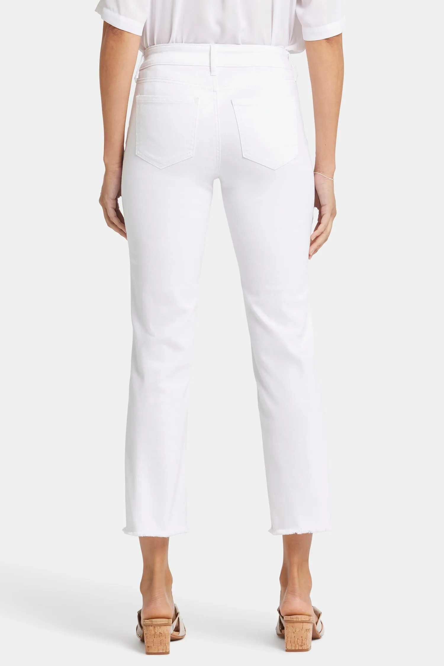 Marilyn Straight Ankle Jeans - Optic White