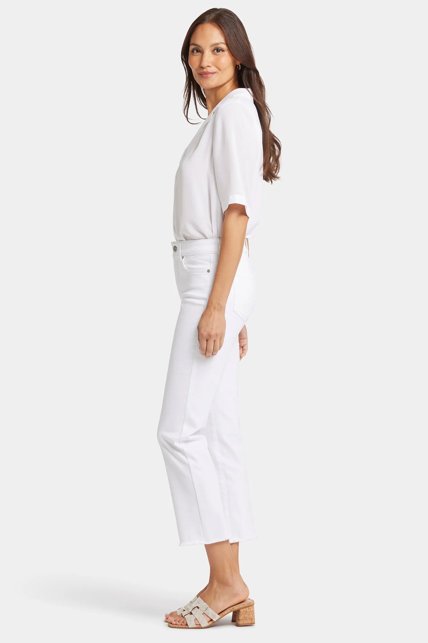 Marilyn Straight Ankle Jeans - Optic White