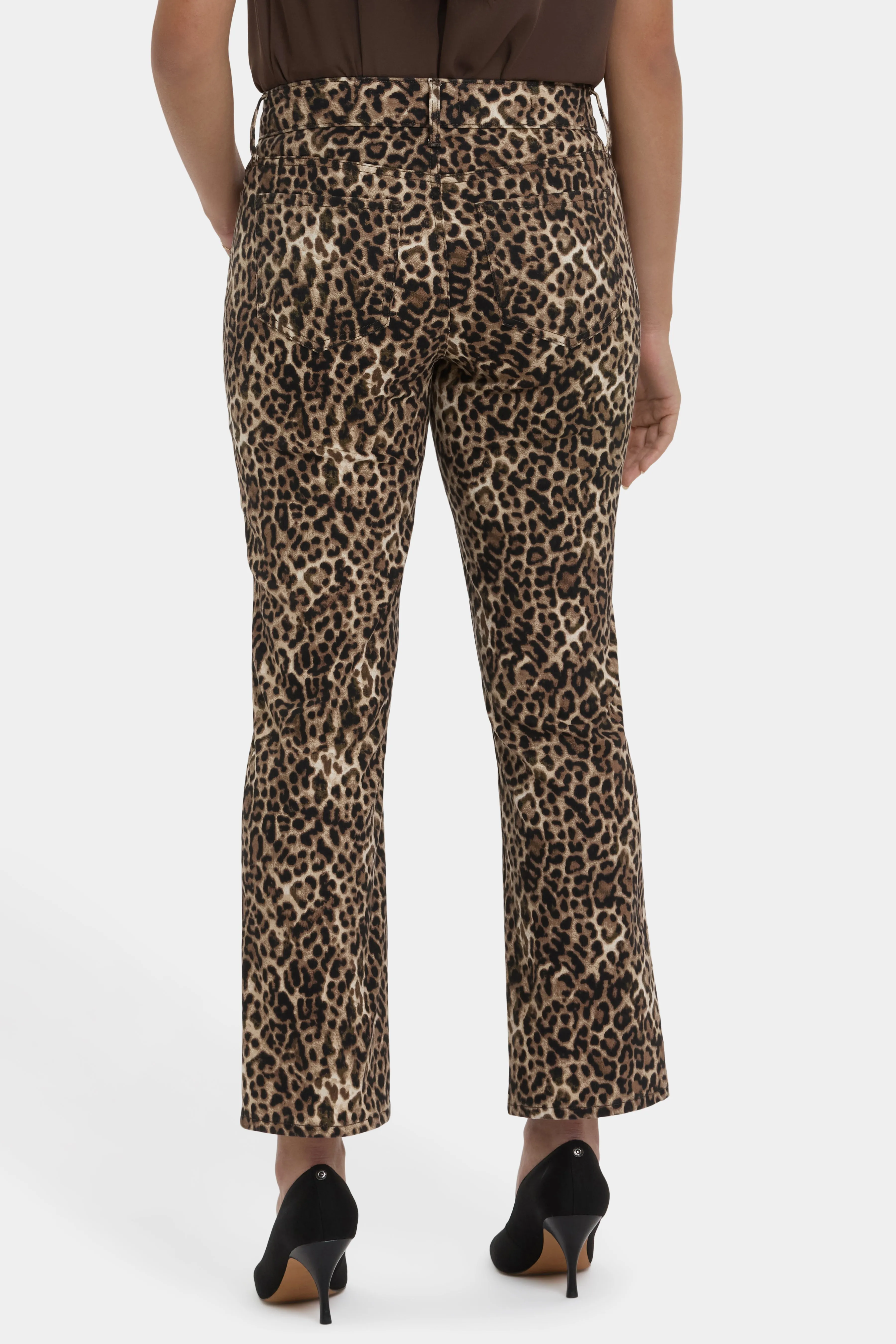Marilyn Straight Ankle Jeans - Savanna Leopard