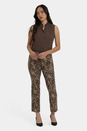 Marilyn Straight Ankle Jeans - Savanna Leopard