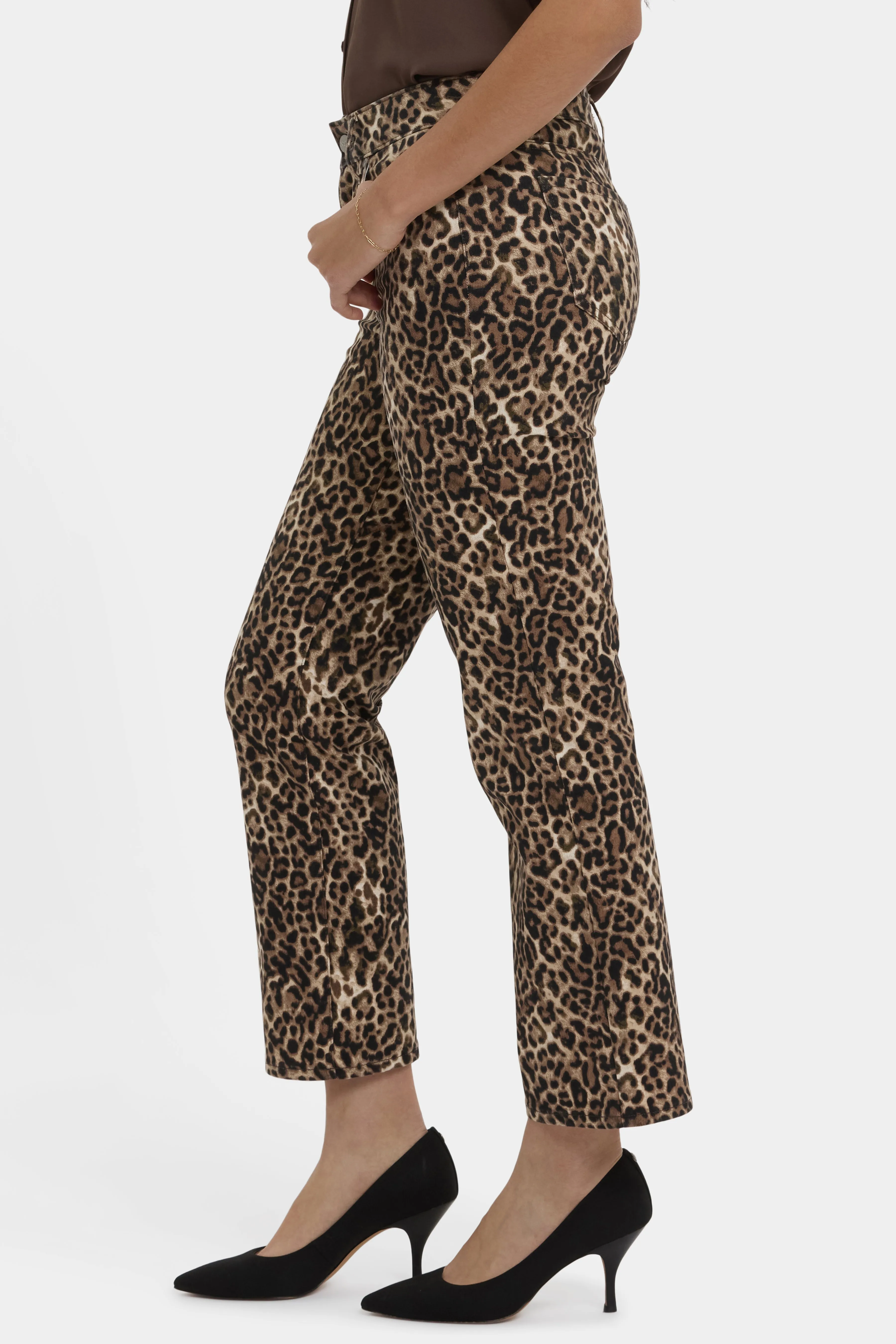 Marilyn Straight Ankle Jeans - Savanna Leopard