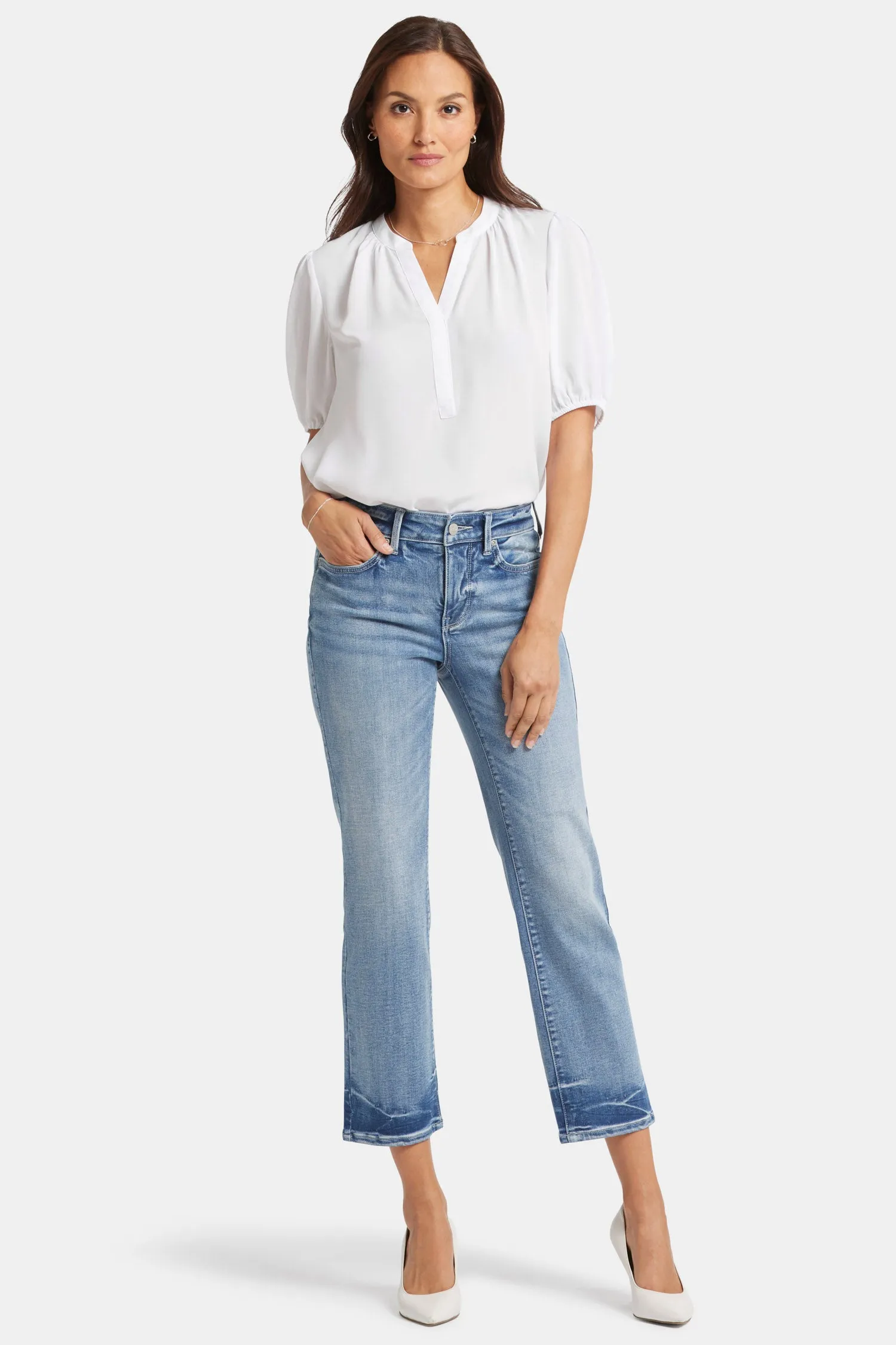 Marilyn Straight Ankle Jeans - Torrent Peak