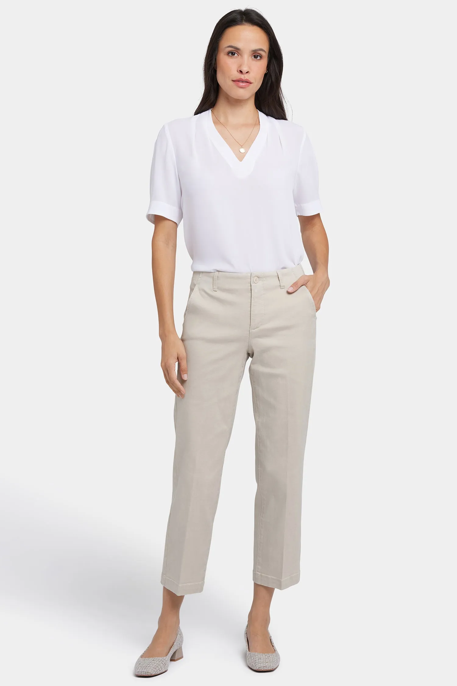 Marilyn Straight Ankle Pants - Feather