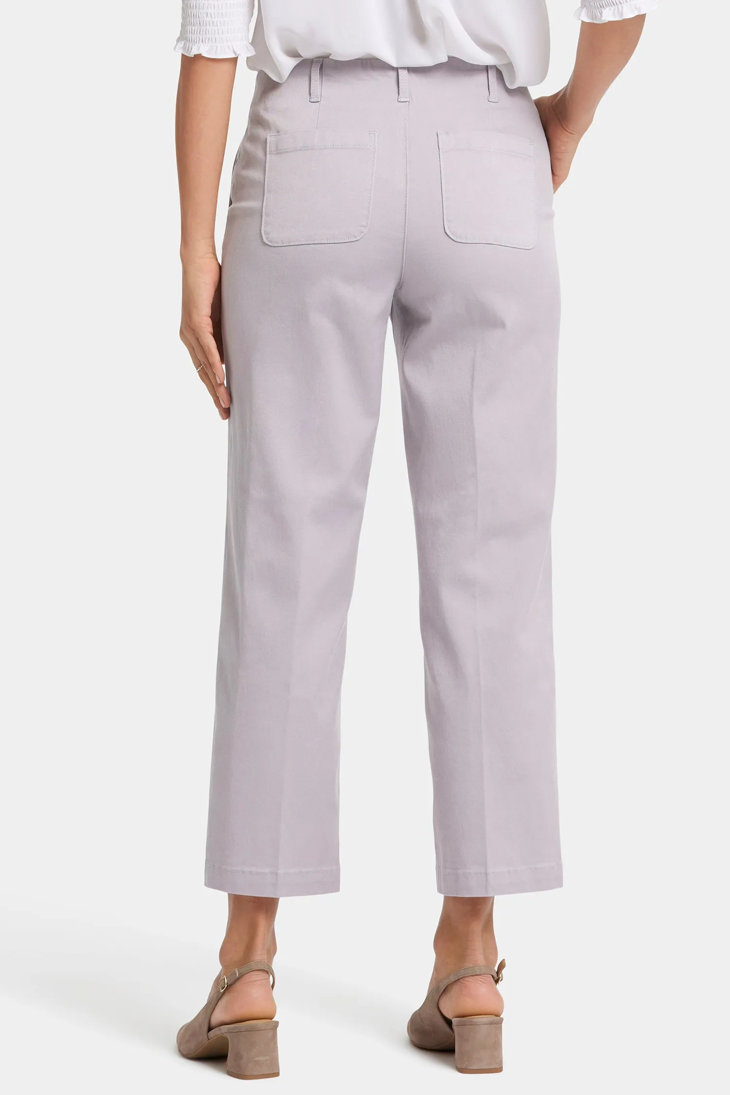 Marilyn Straight Ankle Pants - Pearl Grey