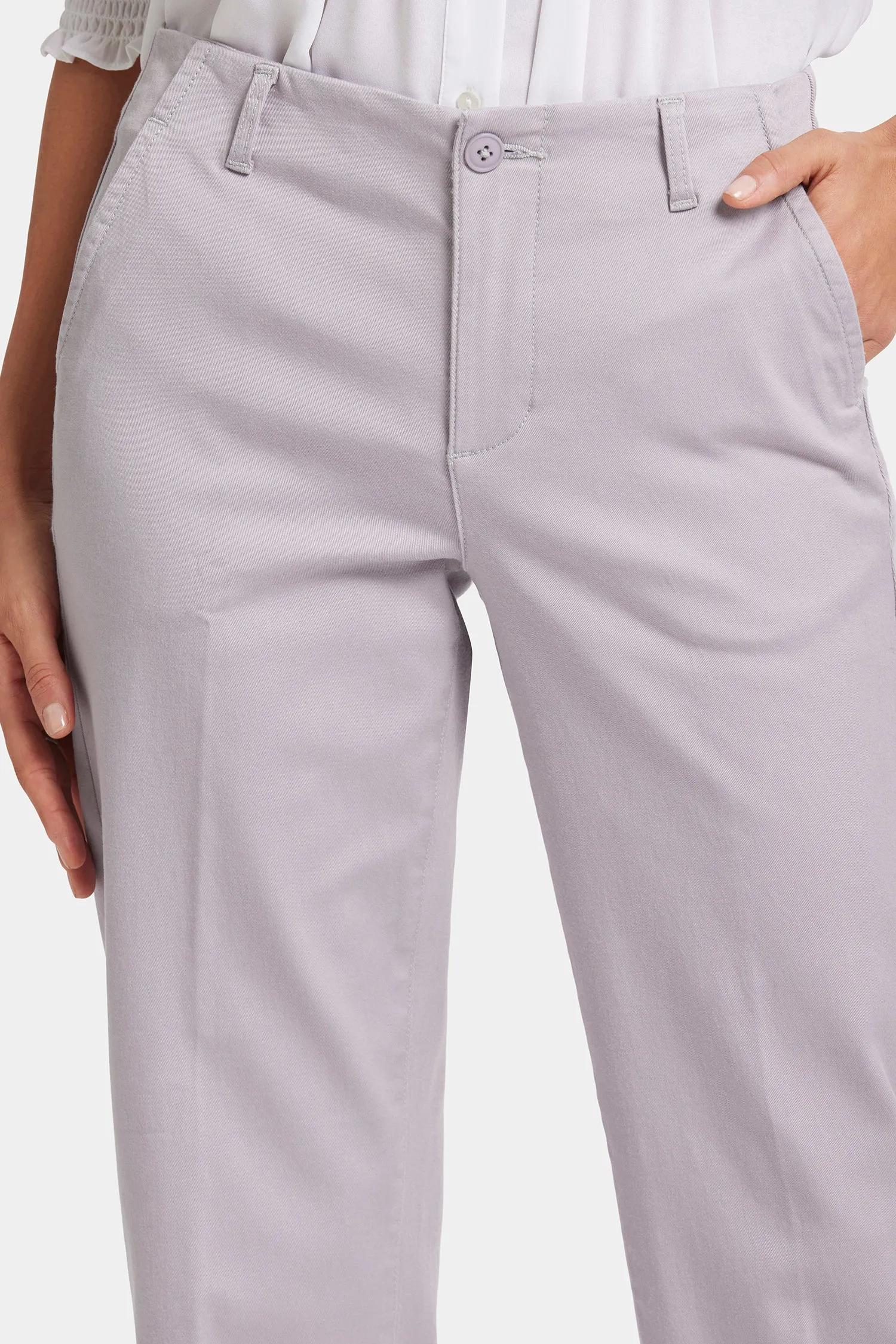 Marilyn Straight Ankle Pants - Pearl Grey