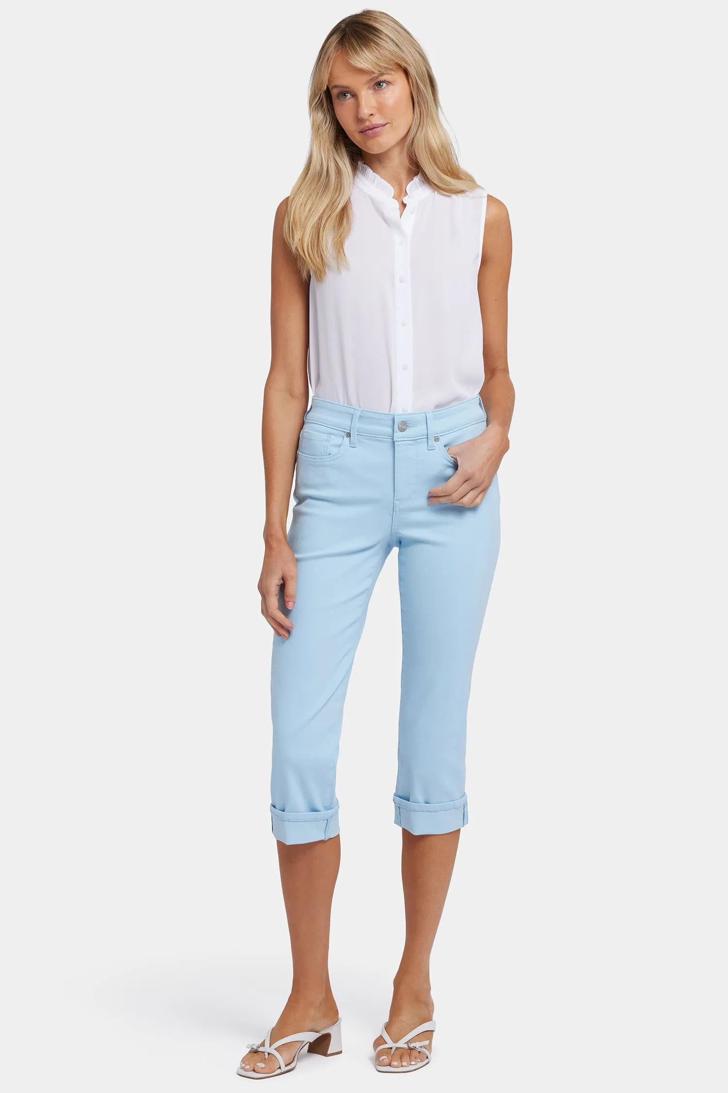 Marilyn Straight Crop Jeans - Aquatic