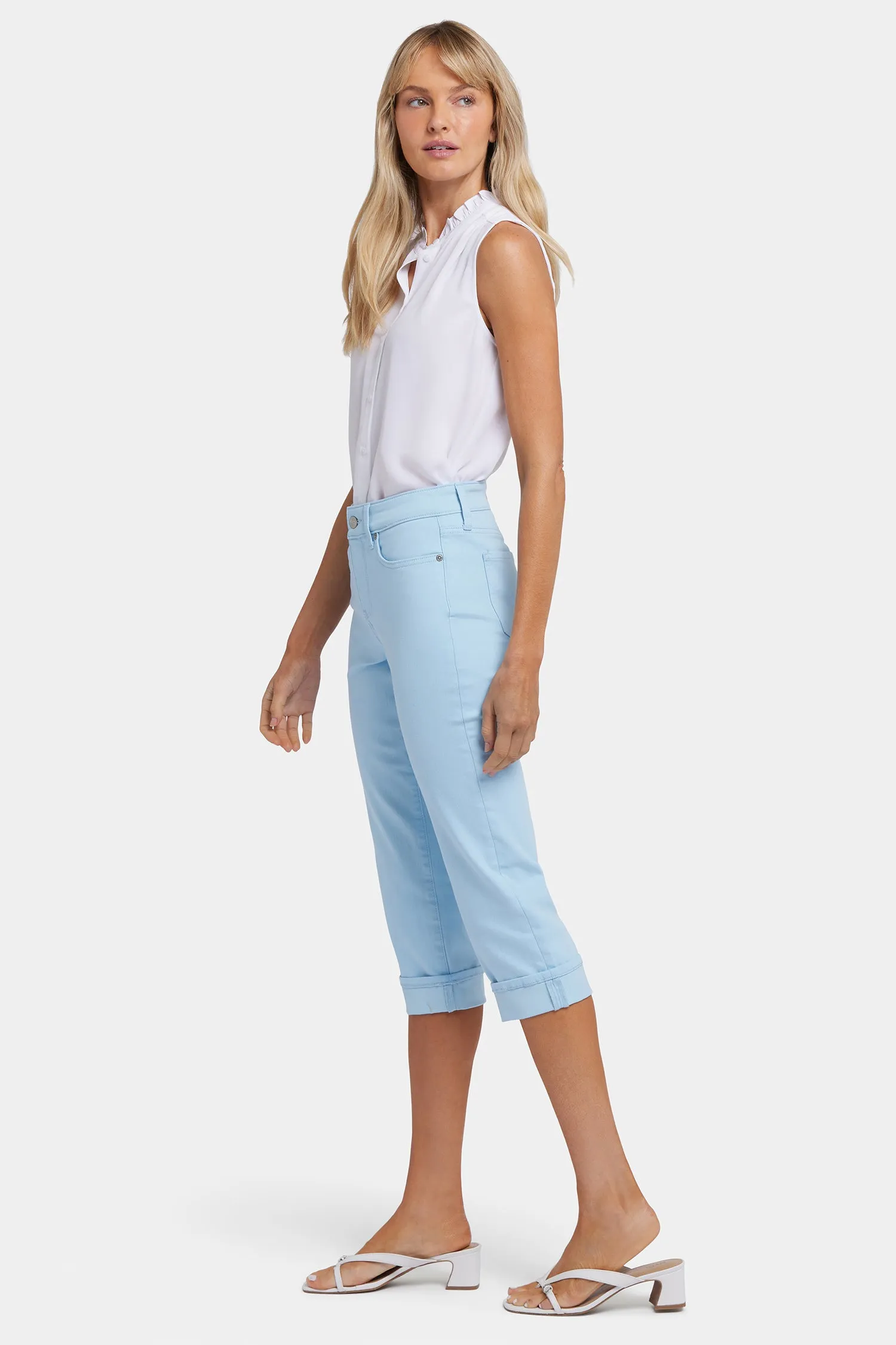 Marilyn Straight Crop Jeans - Aquatic