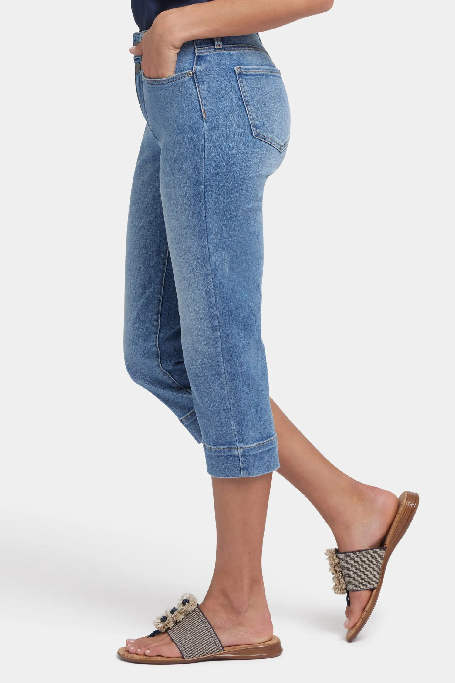 Marilyn Straight Crop Jeans - Barcelona Breeze