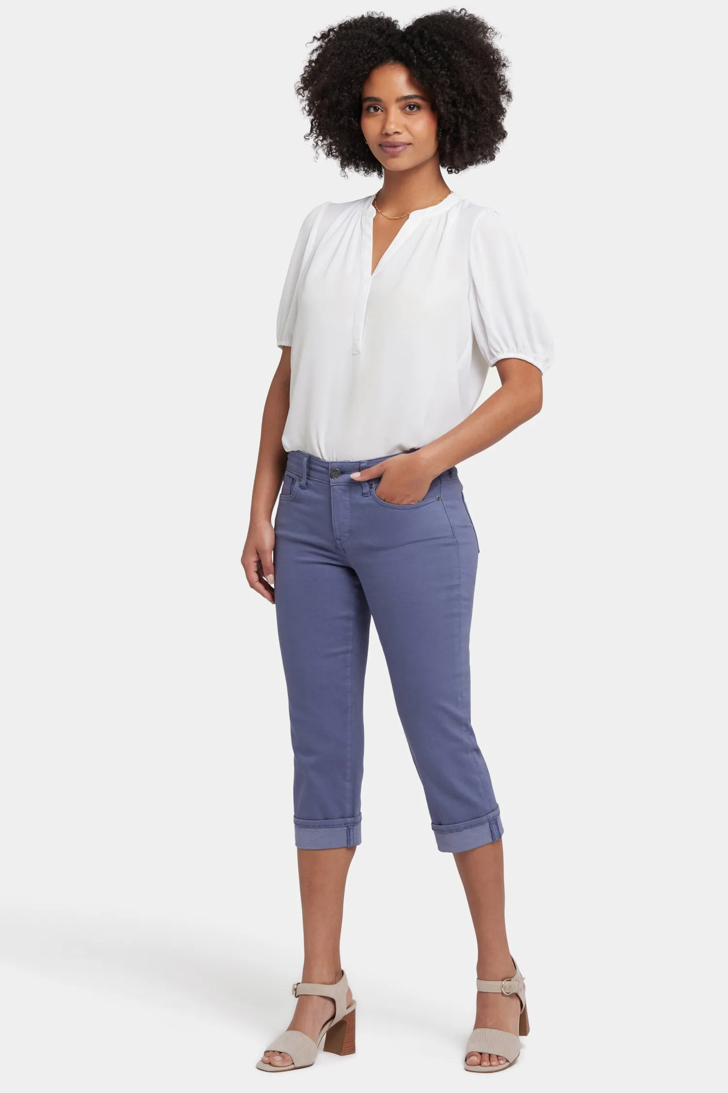 Marilyn Straight Crop Jeans - Cascade Lake