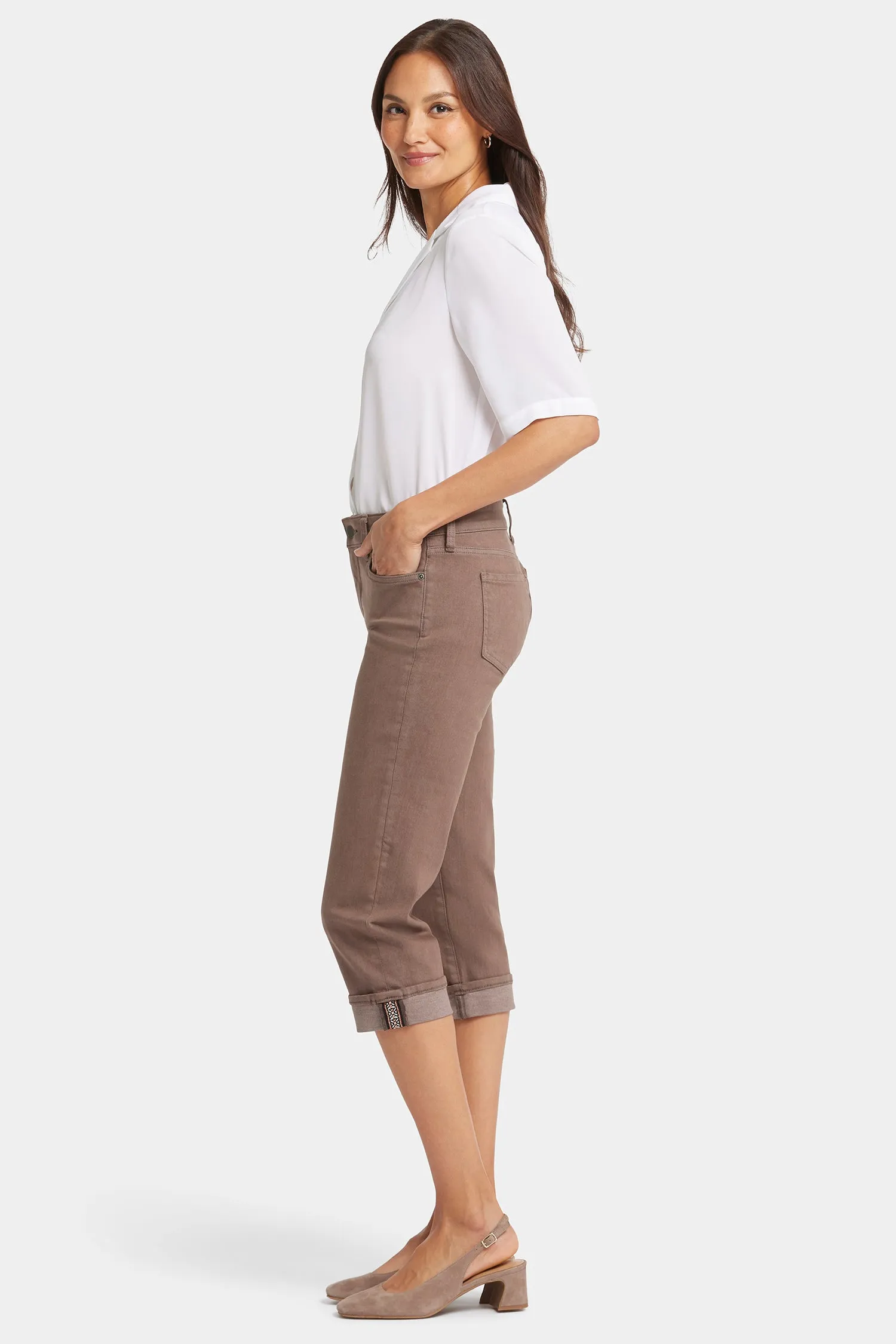 Marilyn Straight Crop Jeans  - Dark Wood