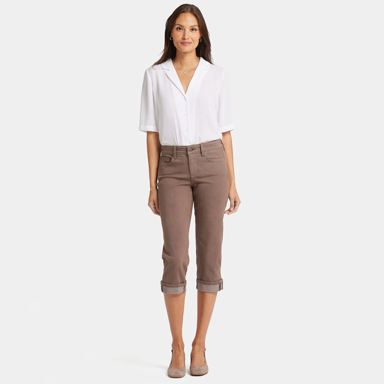 Marilyn Straight Crop Jeans  - Dark Wood