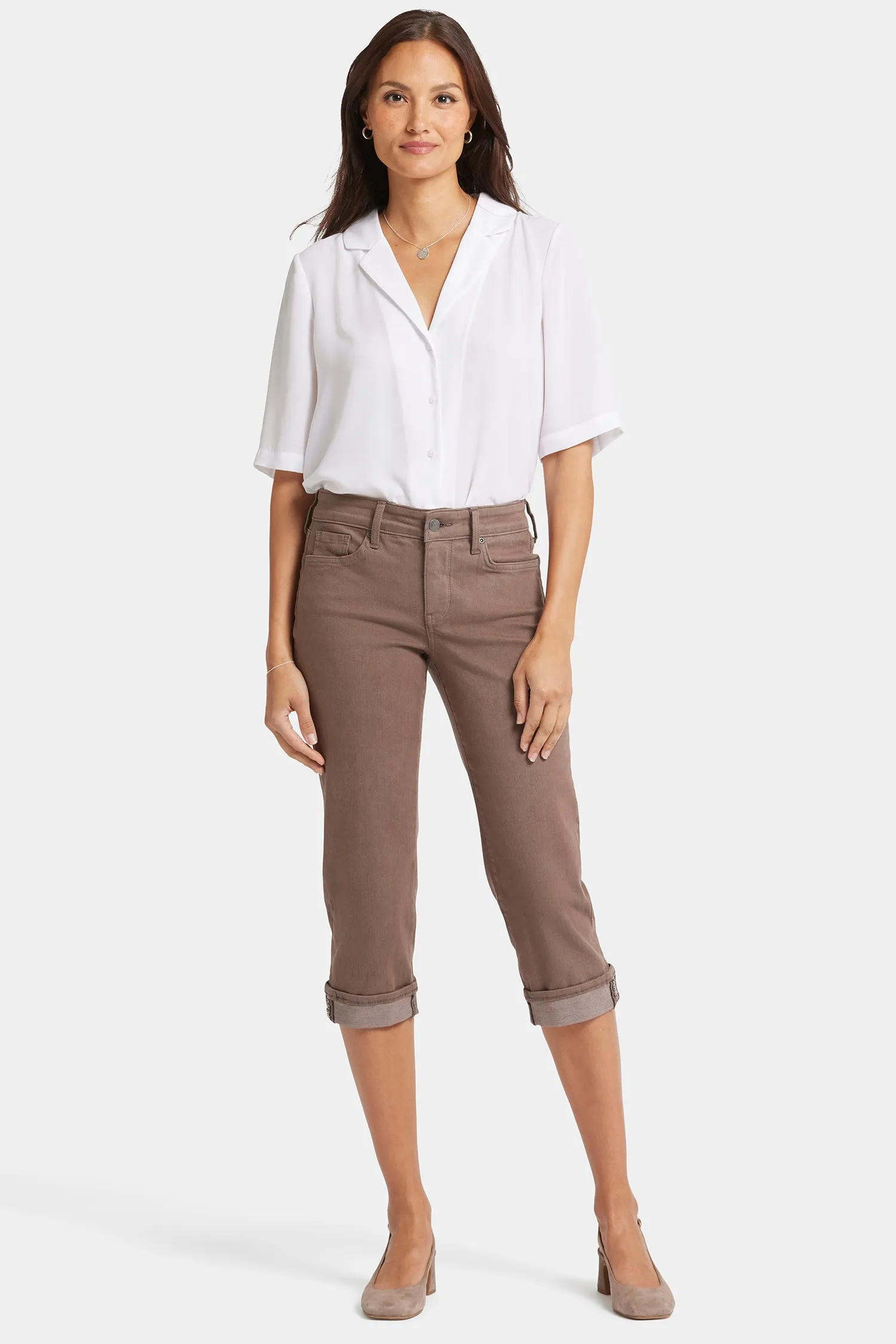 Marilyn Straight Crop Jeans  - Dark Wood