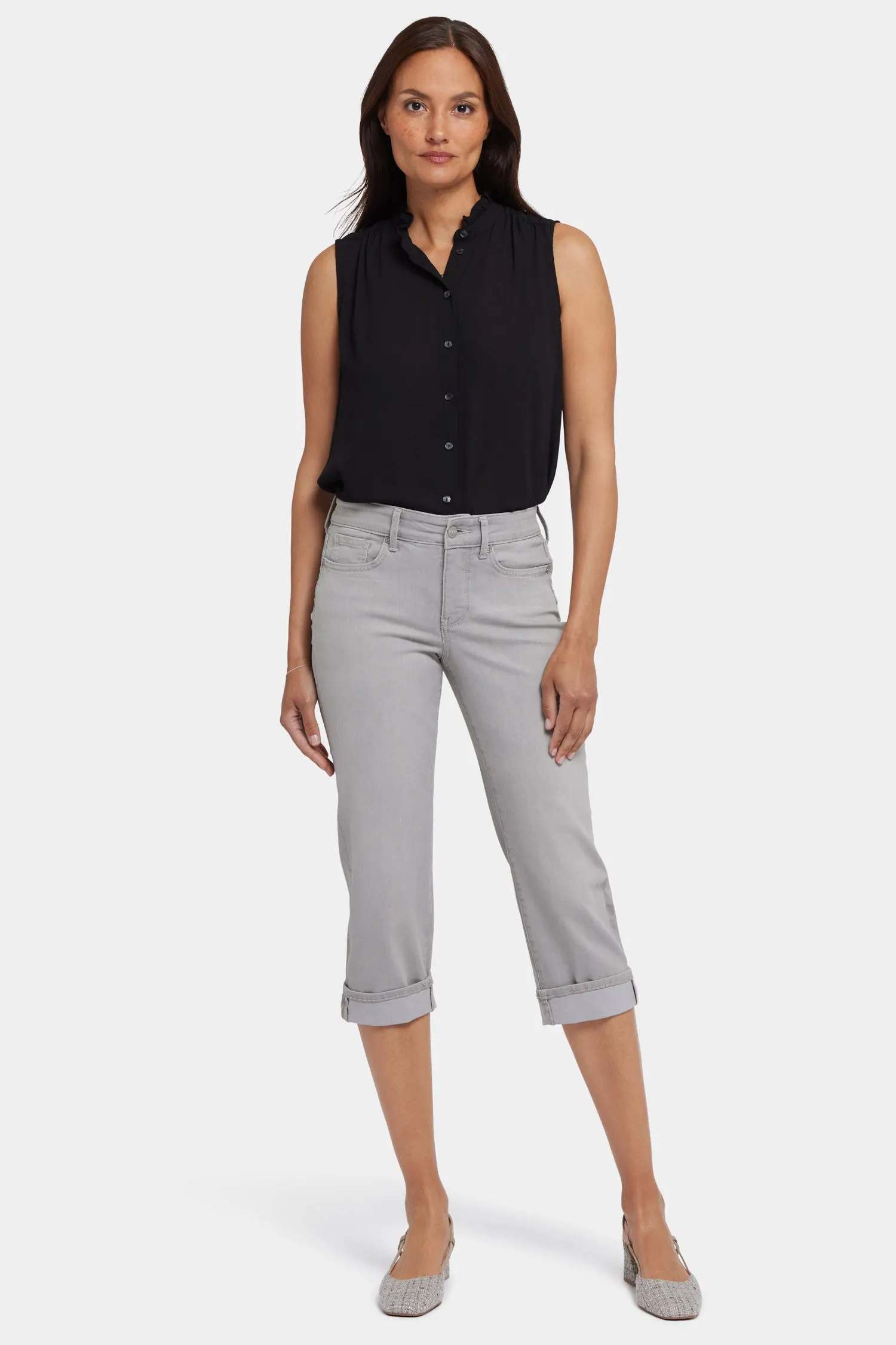 Marilyn Straight Crop Jeans - Grenada Mist
