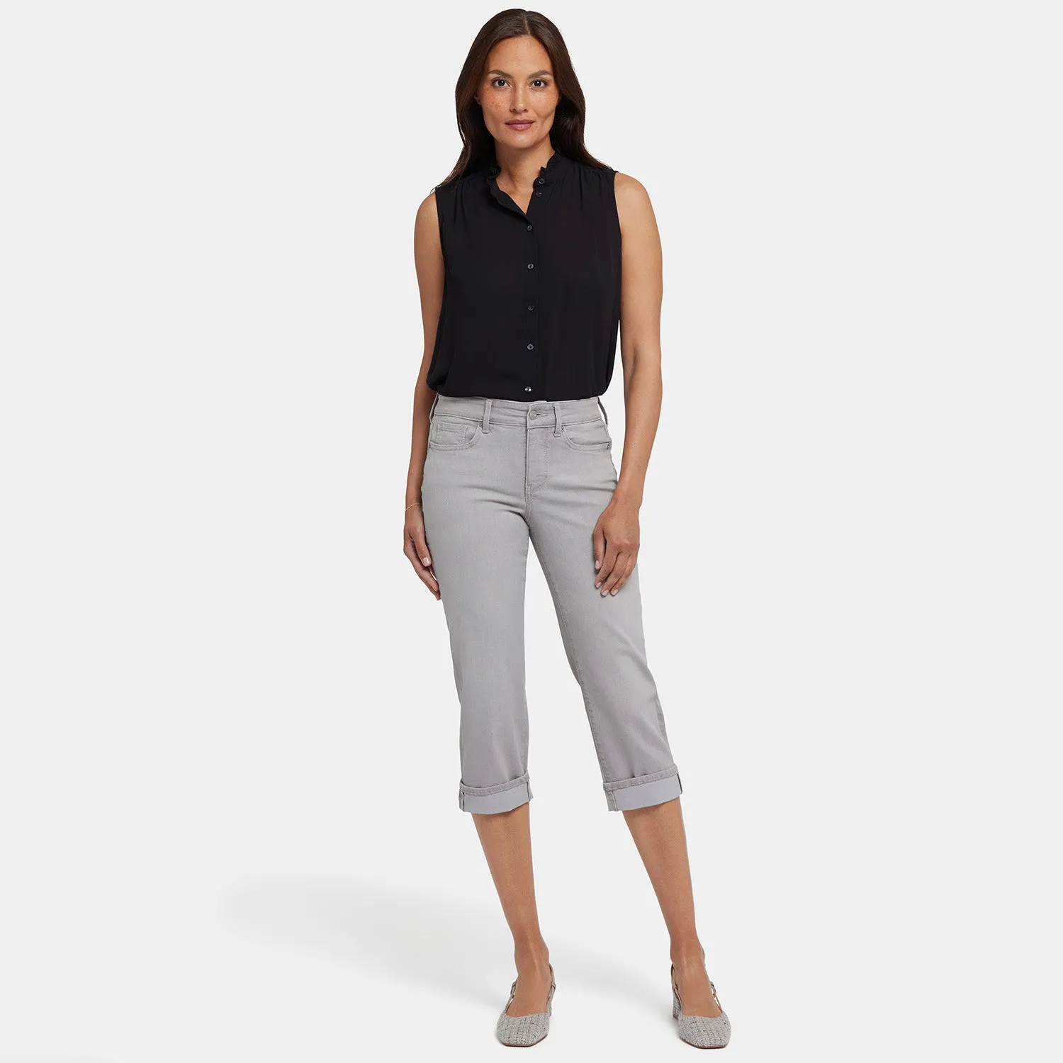 Marilyn Straight Crop Jeans - Grenada Mist