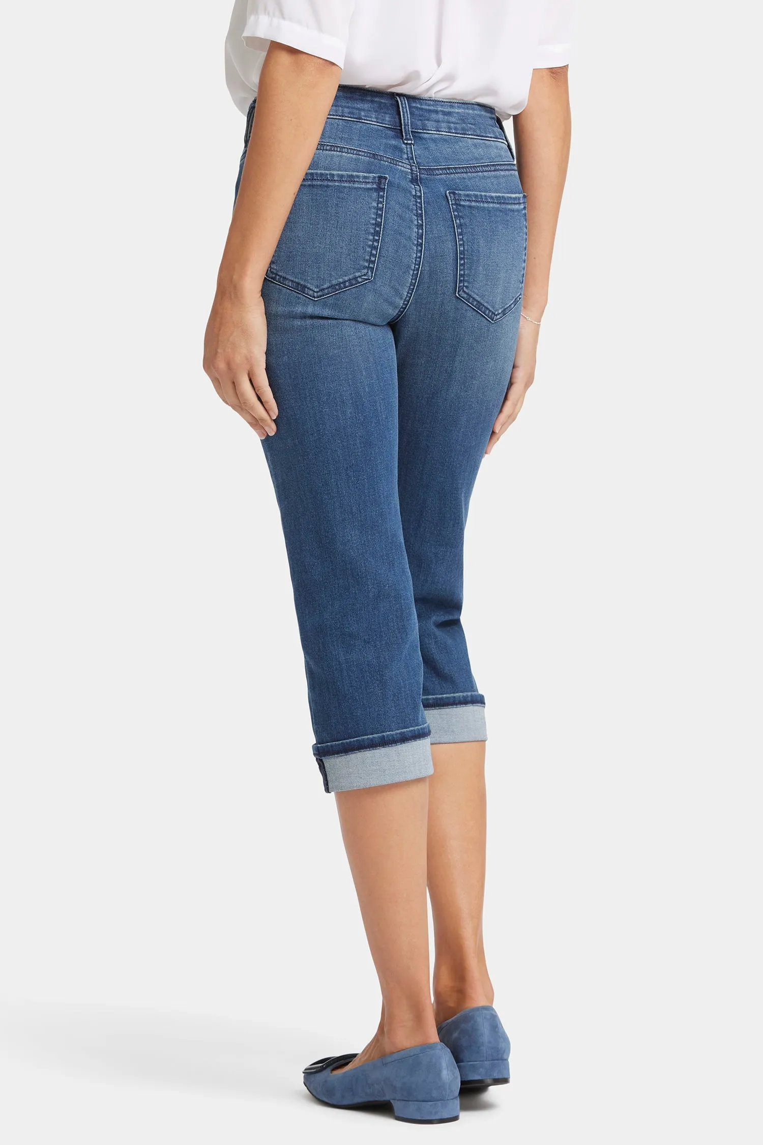 Marilyn Straight Crop Jeans In Petite - Blue Ridge