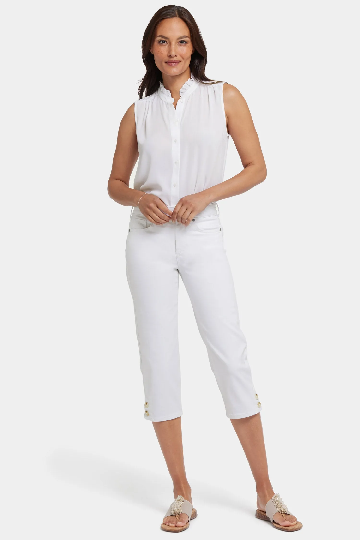 Marilyn Straight Crop Jeans - Optic White