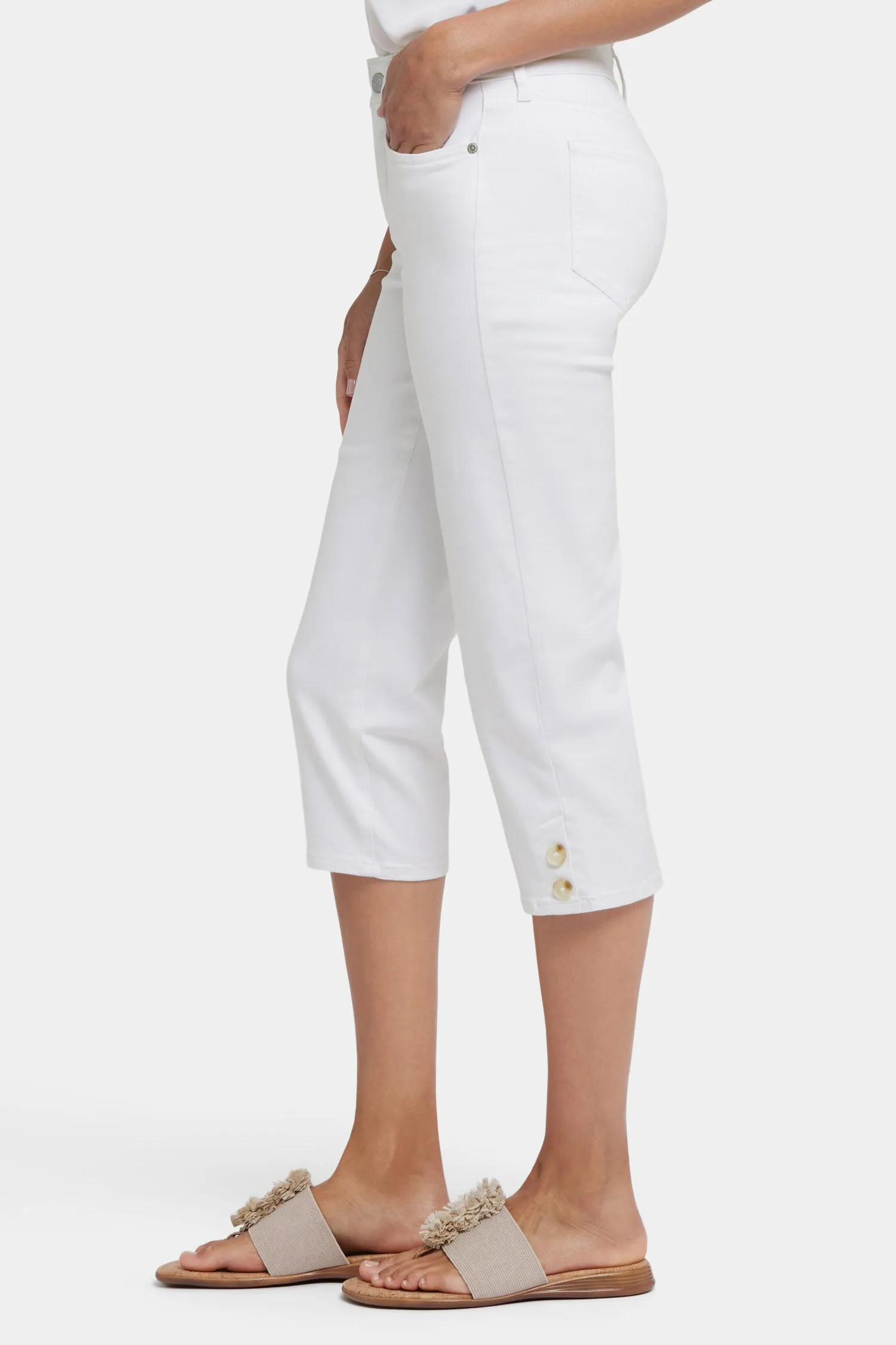 Marilyn Straight Crop Jeans - Optic White