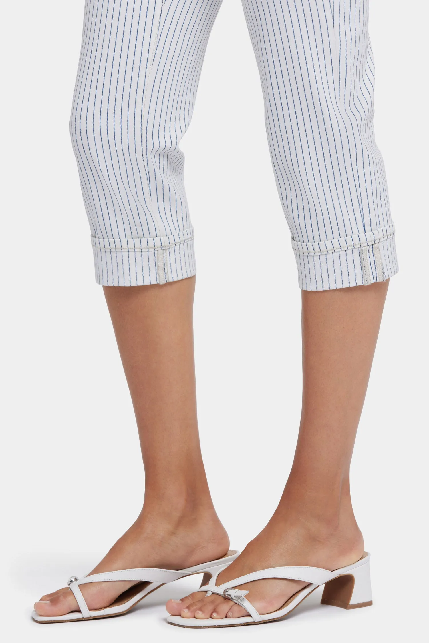 Marilyn Straight Crop Jeans - Palencia Stripe