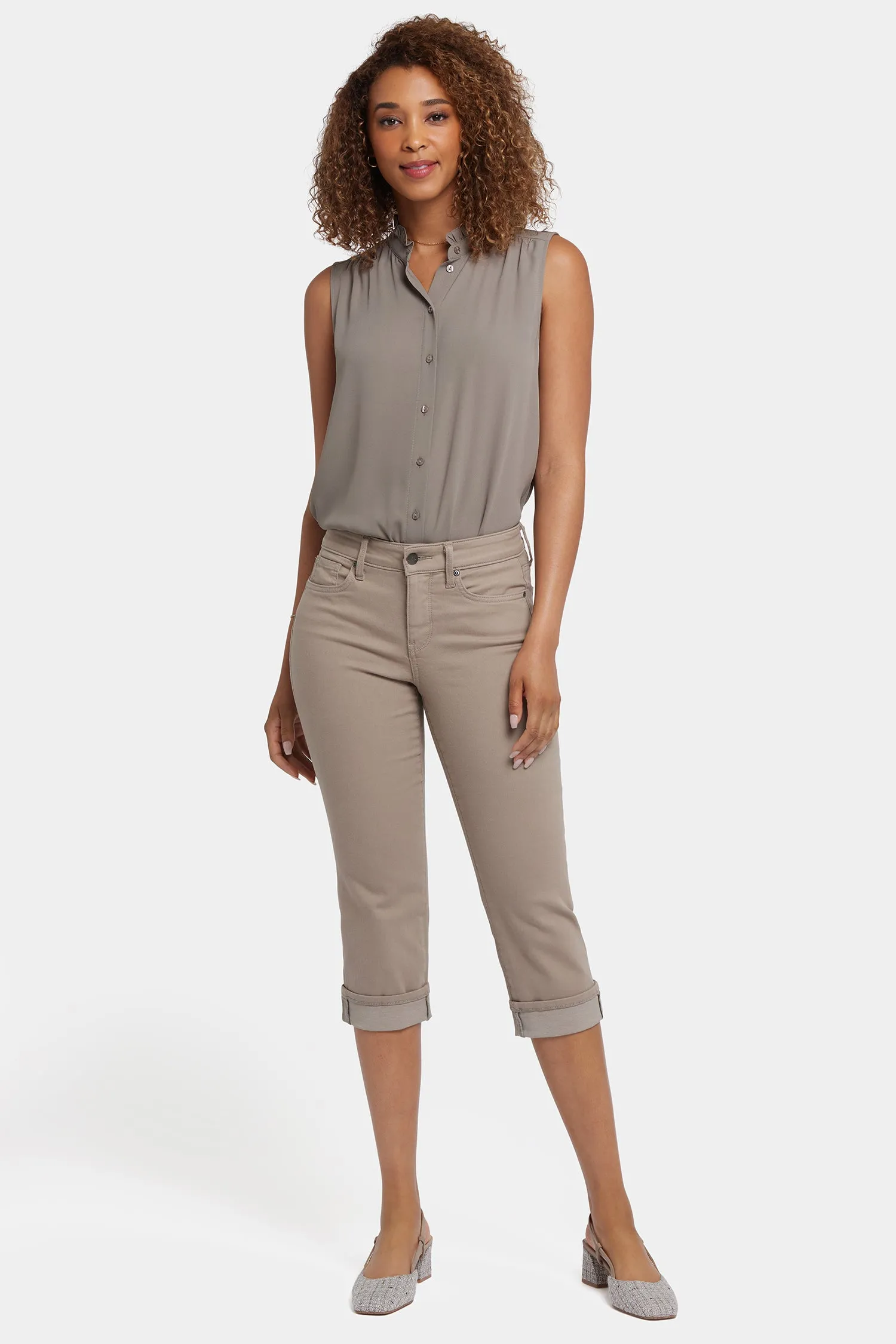 Marilyn Straight Crop Jeans - Saddlewood