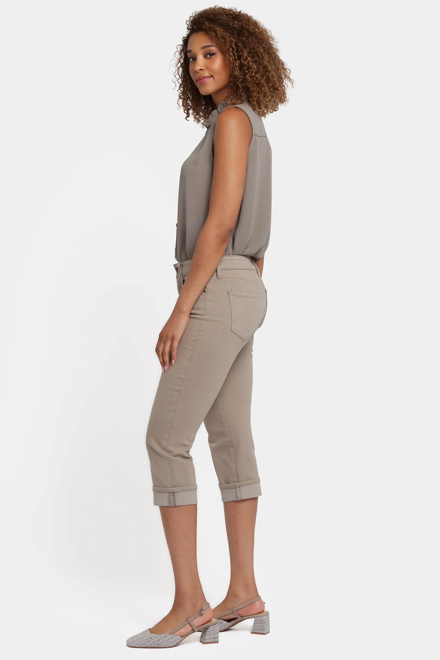 Marilyn Straight Crop Jeans - Saddlewood