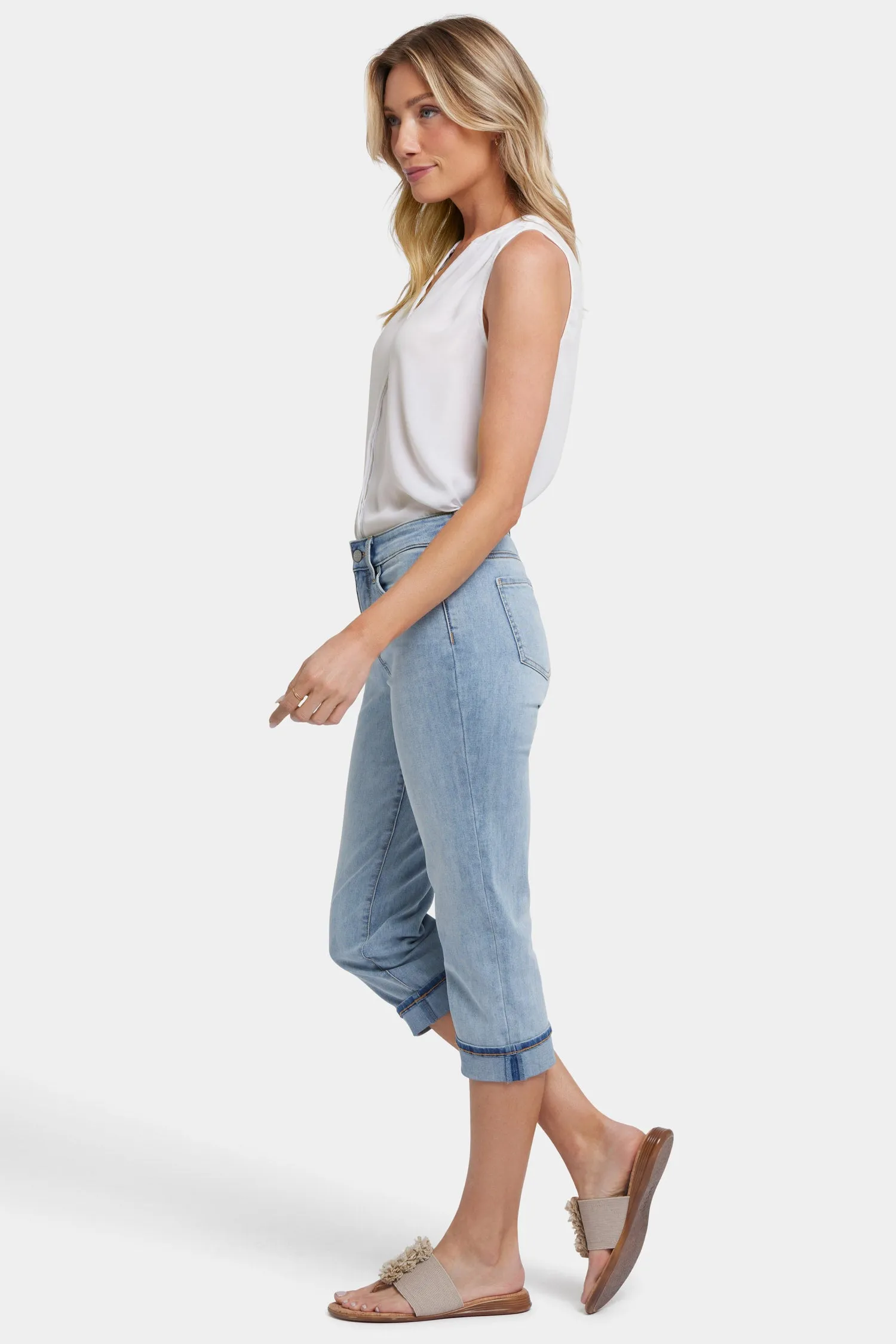 Marilyn Straight Crop Jeans - Santiago Sea